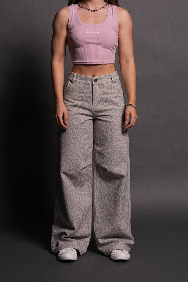 Wolf Chopper Brooklyn Denim Jeans in Clay Leopard