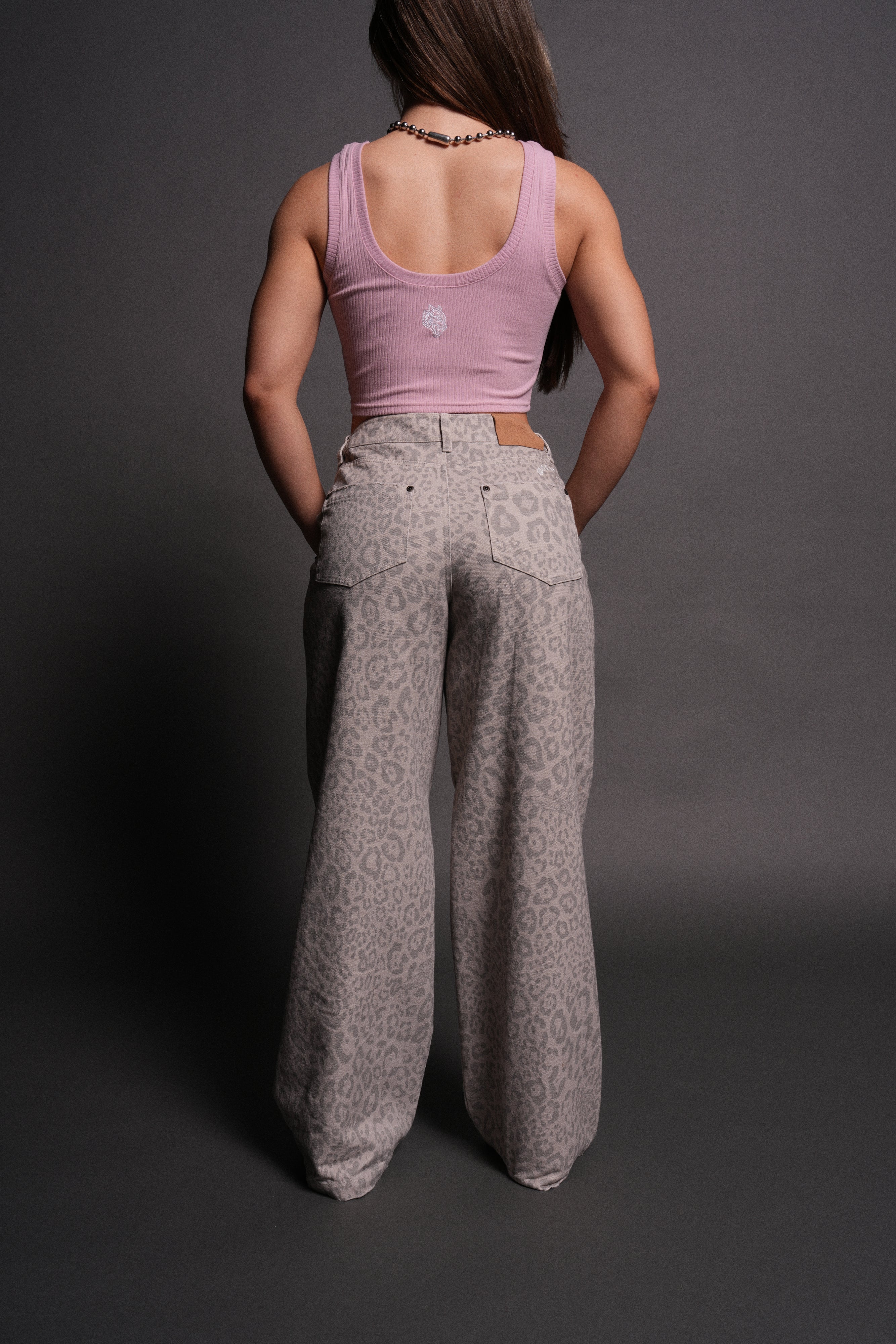 Wolf Chopper Brooklyn Denim Jeans in Clay Leopard