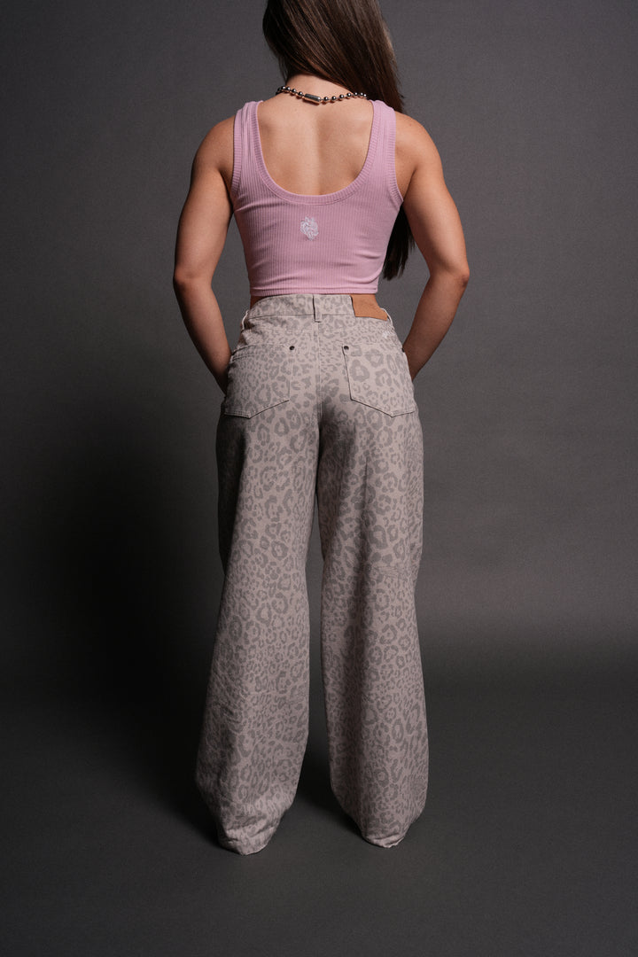 Wolf Chopper Brooklyn Denim Jeans in Clay Leopard