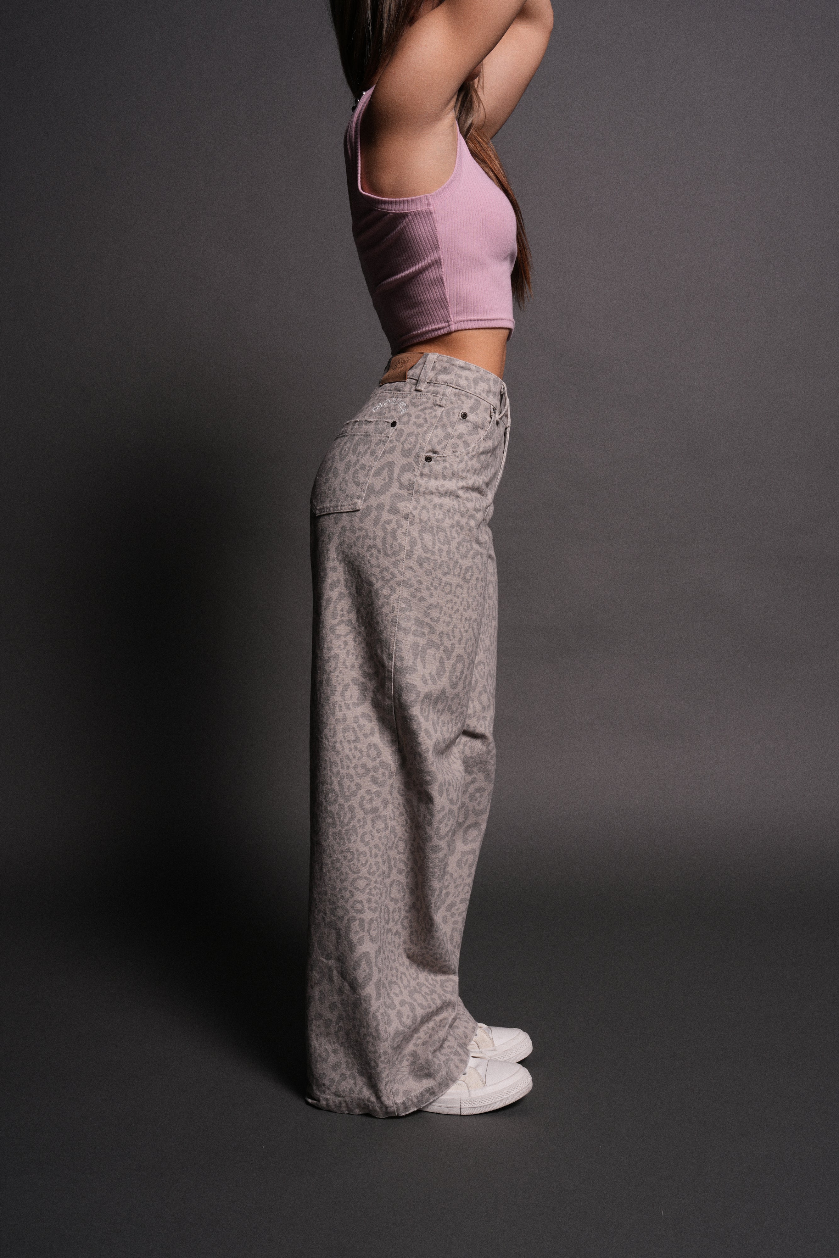 Wolf Chopper Brooklyn Denim Jeans in Clay Leopard