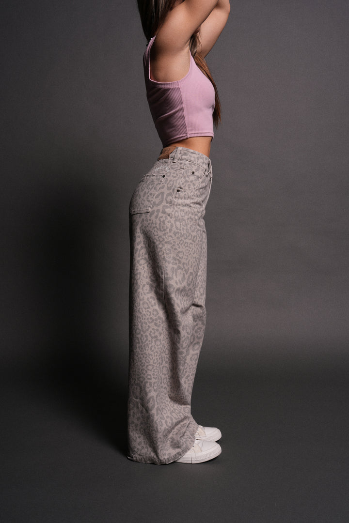 Wolf Chopper Brooklyn Denim Jeans in Clay Leopard