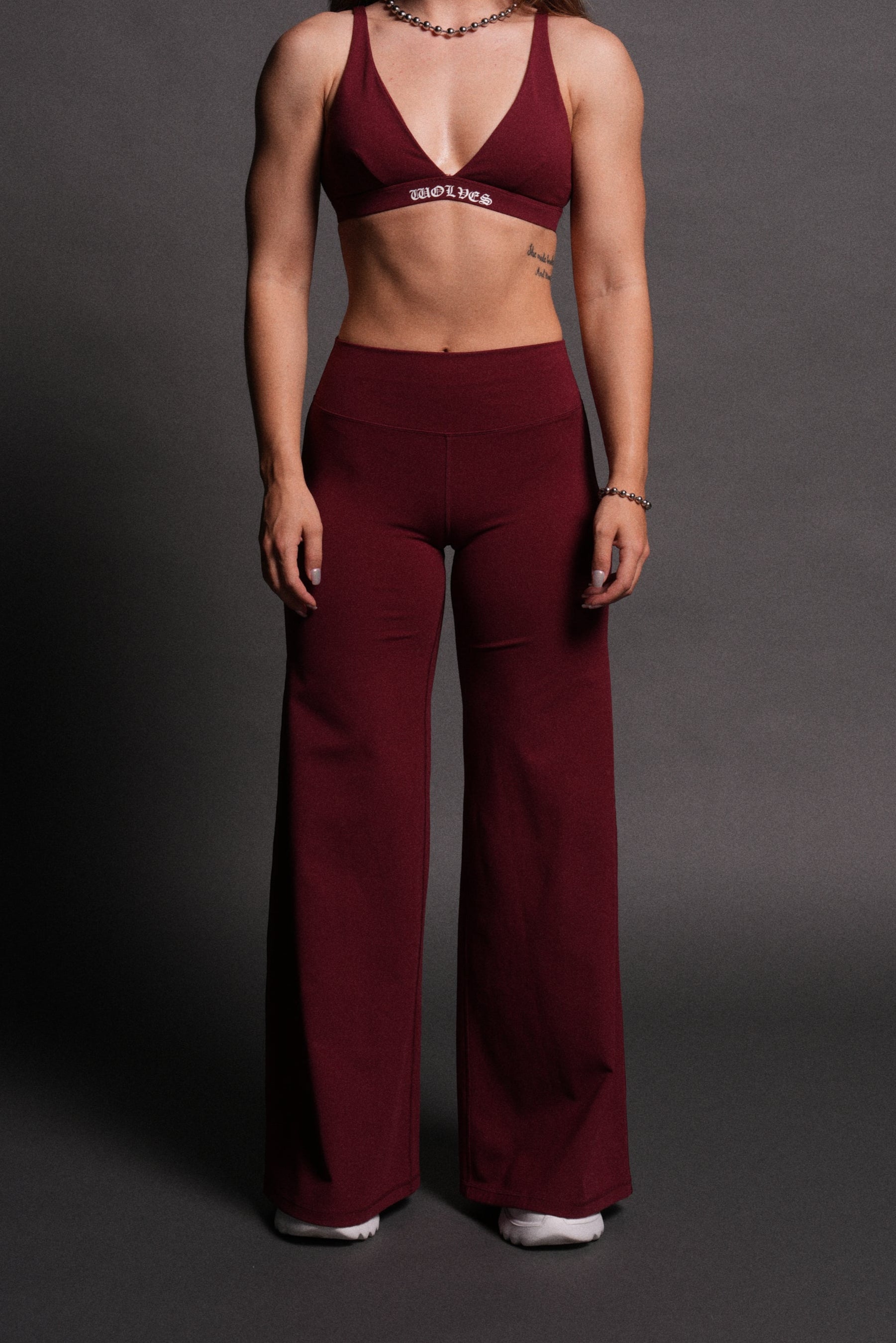 Wolf Wide Leg Energy Pants in Velvet