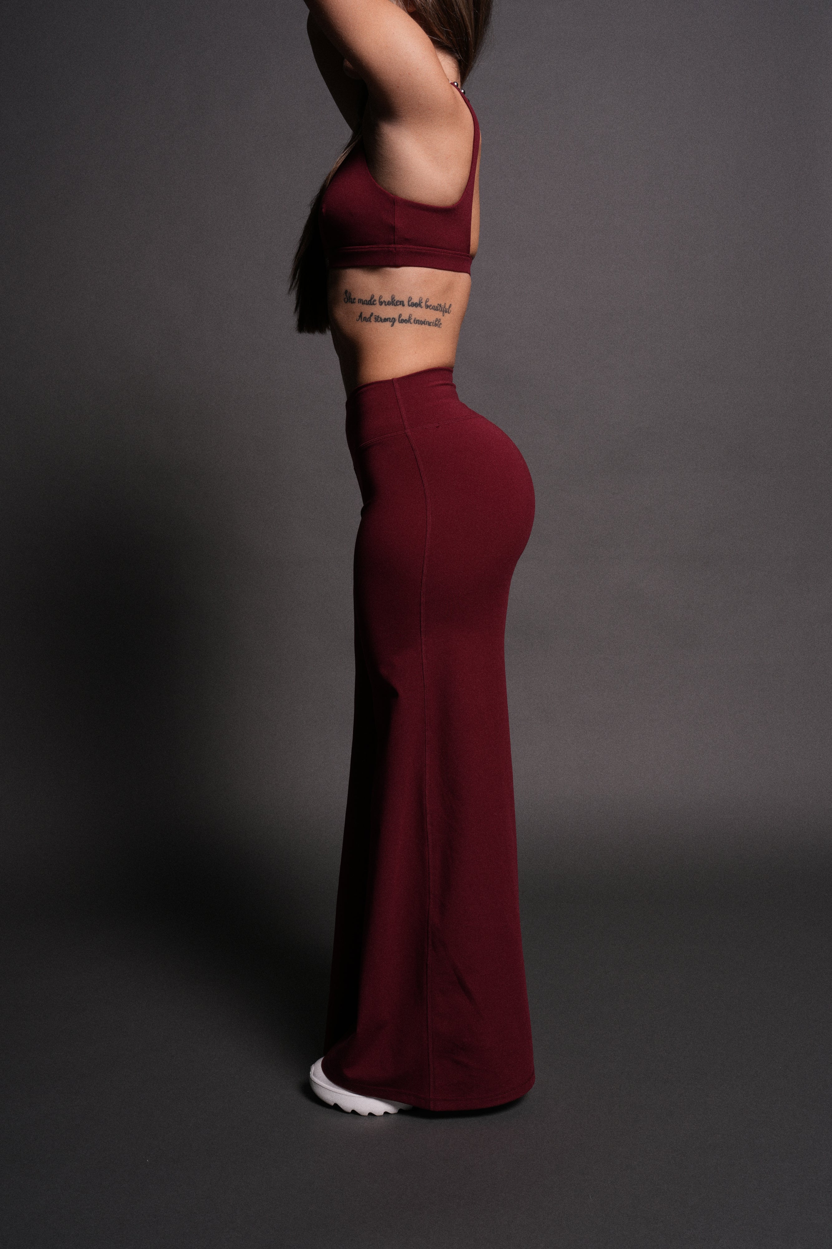 Wolf Wide Leg Energy Pants in Velvet