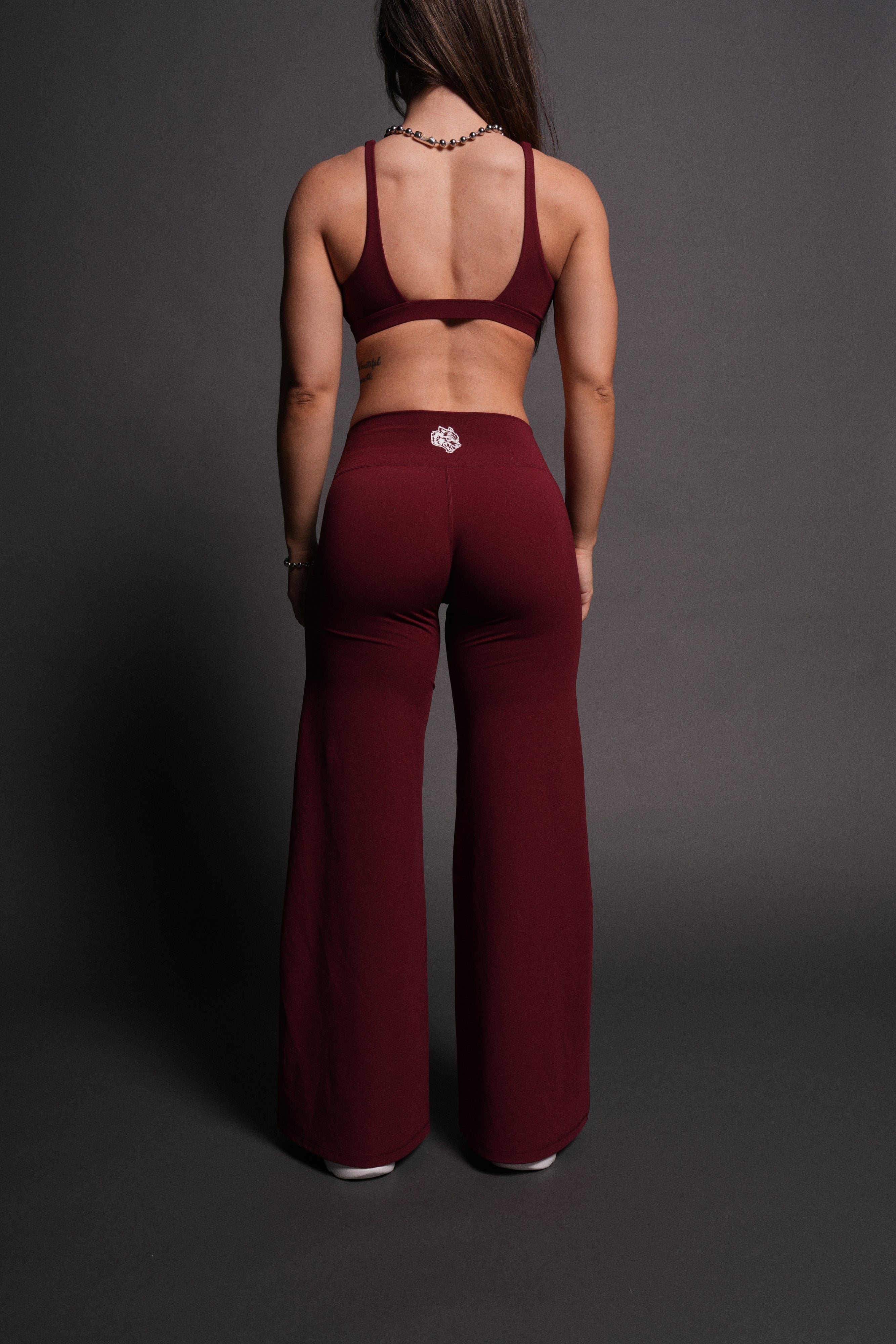 Wolf Wide Leg Energy Pants in Velvet