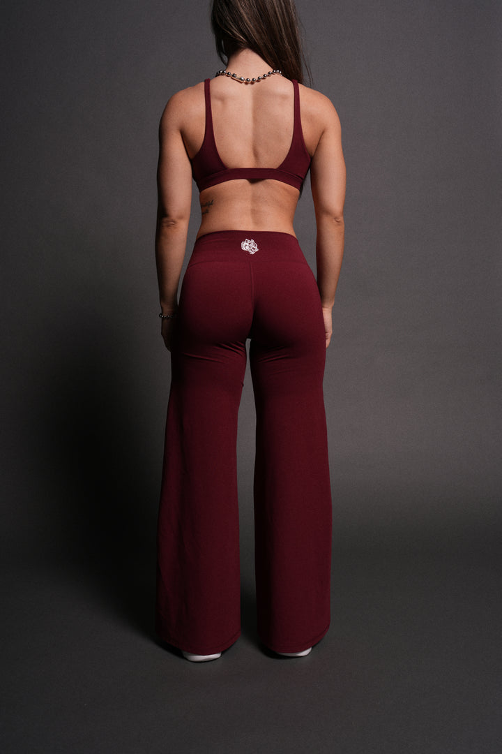 Wolf Wide Leg Energy Pants in Velvet