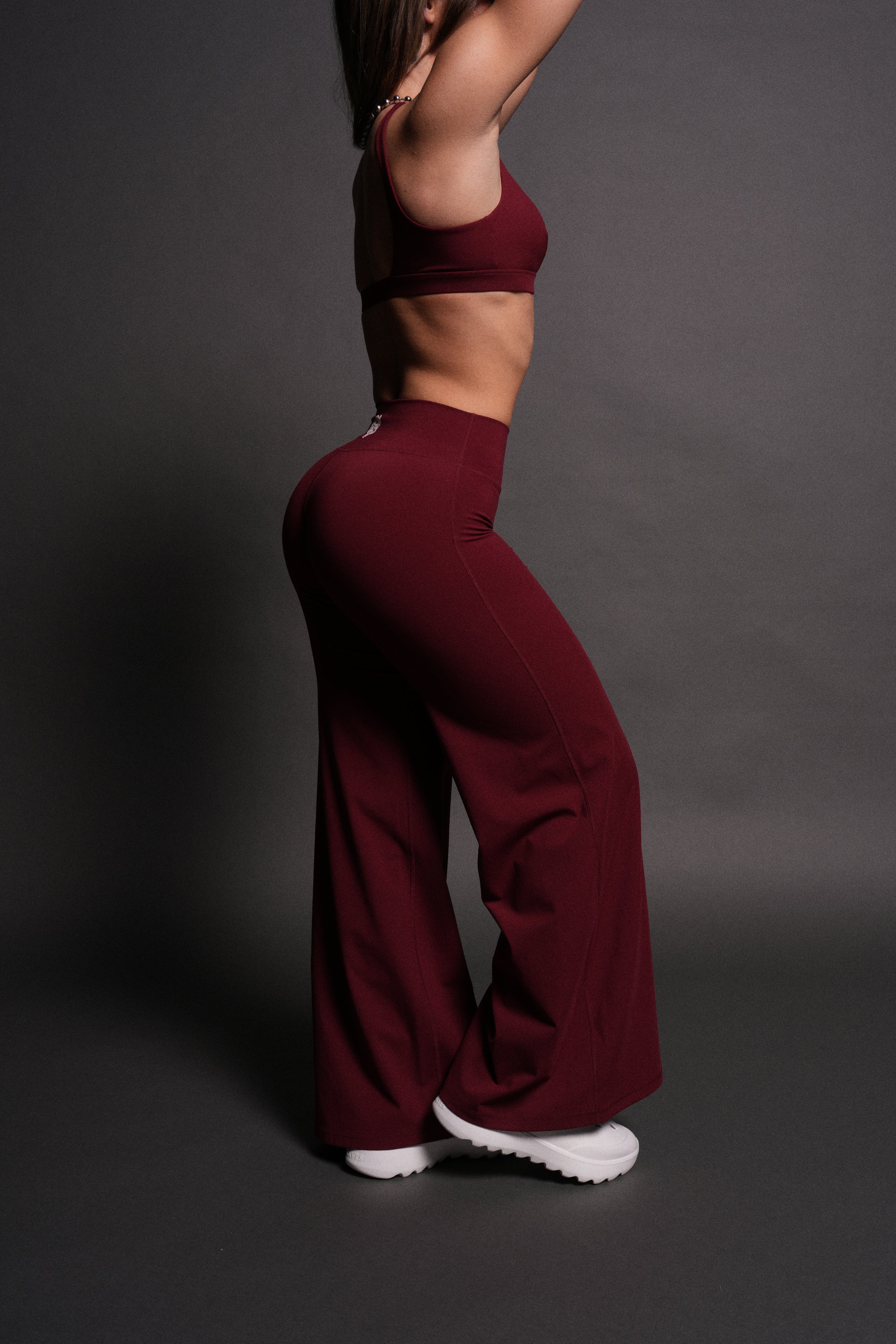 Wolf Wide Leg Energy Pants in Velvet