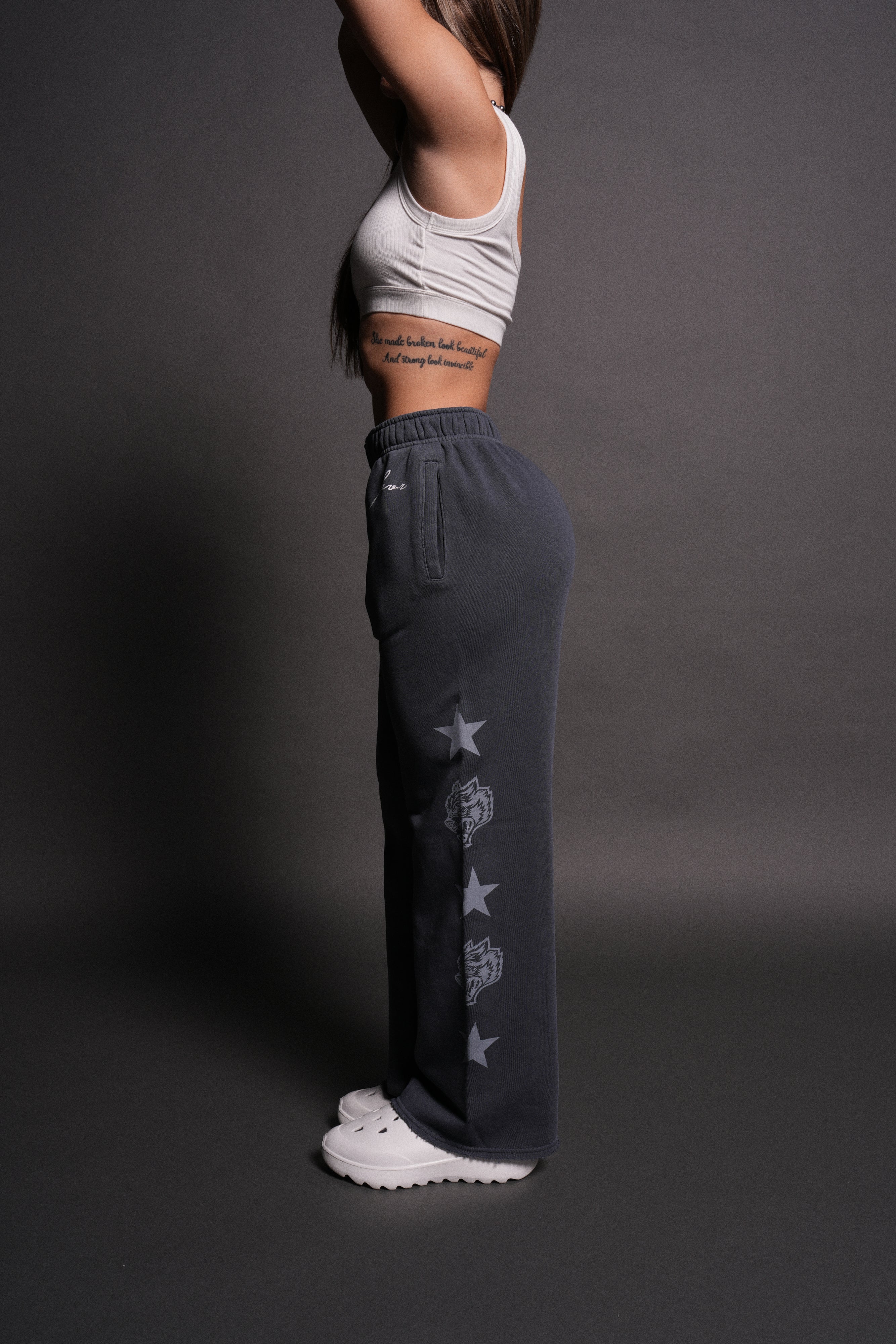 Wolf Star Couture Sweats in Darc Blue