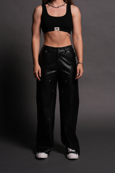Wolf Chopper Ryder Faux Leather Pants in Black – DarcSport