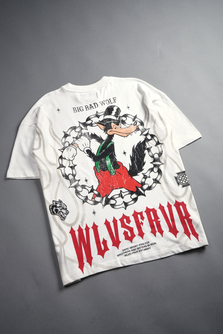 Big Bad Wolf Forever Premium Oversized Tee in Cream