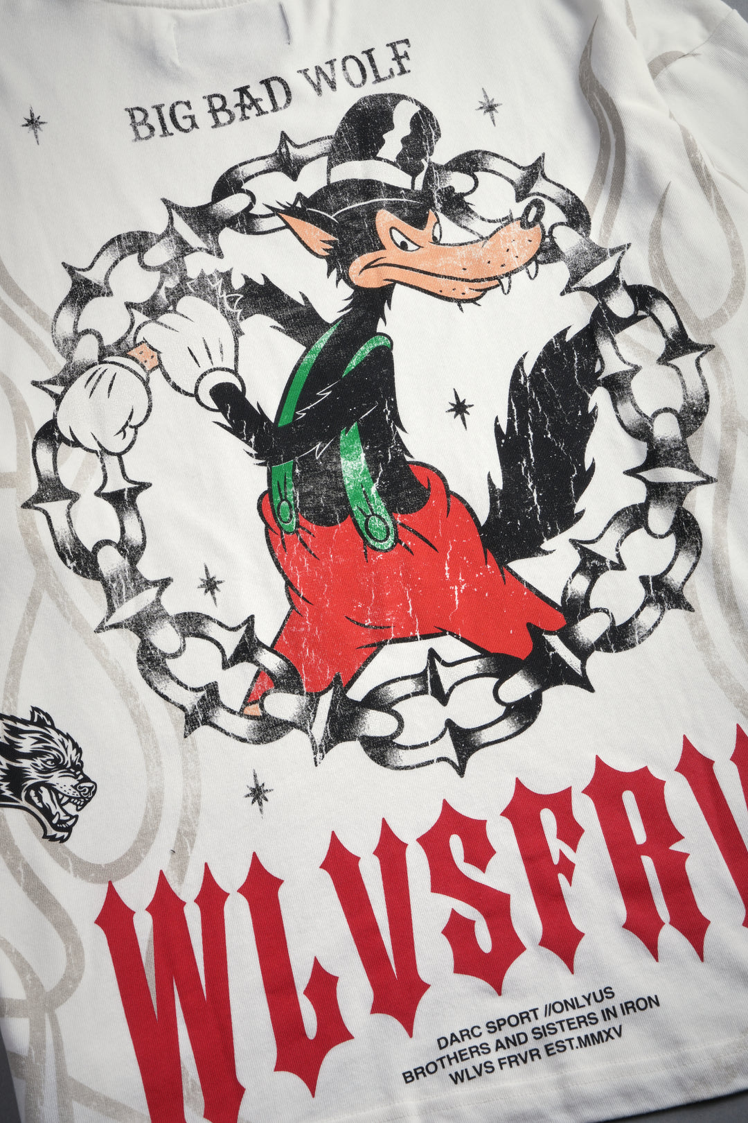 Big Bad Wolf Forever Premium Oversized Tee in Cream