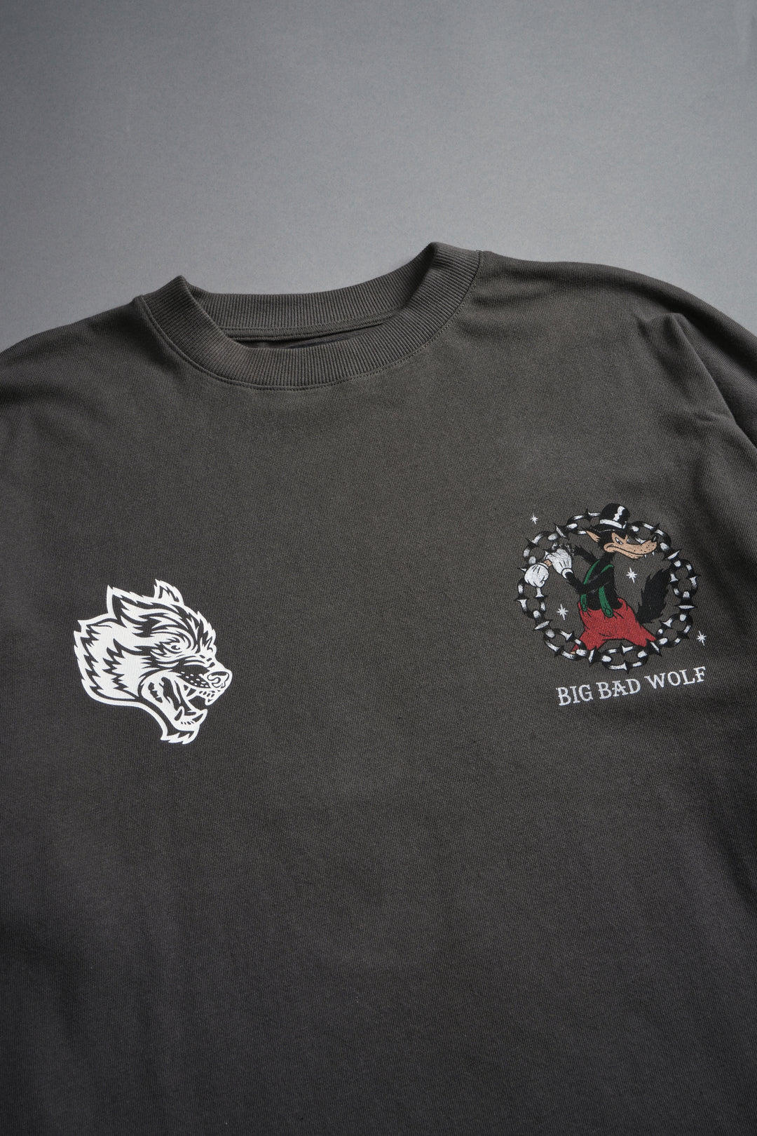 Big Bad Wolf Forever Premium Oversized Tee in Wolf Gray