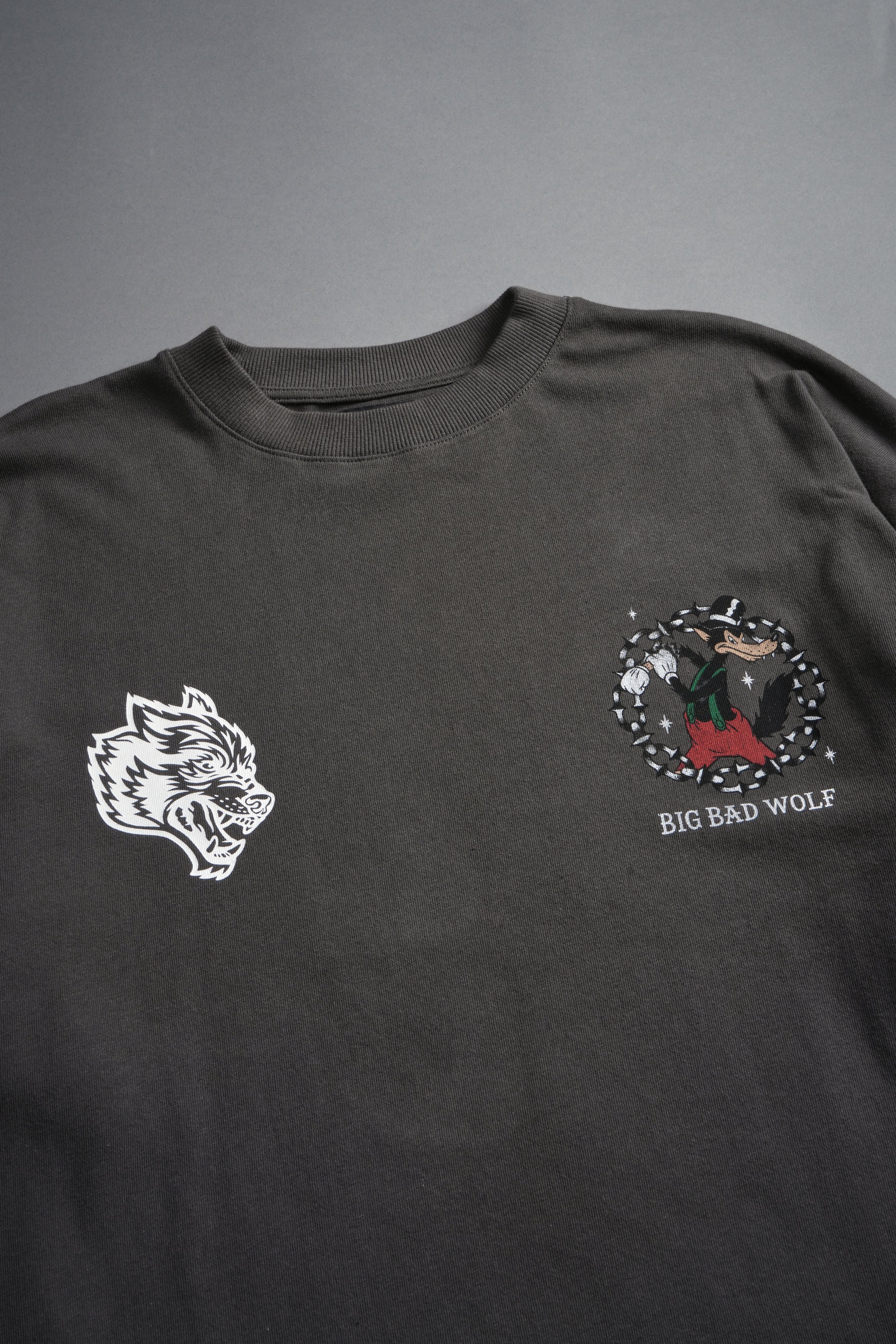 Big Bad Wolf Forever Premium Oversized Tee in Wolf Gray