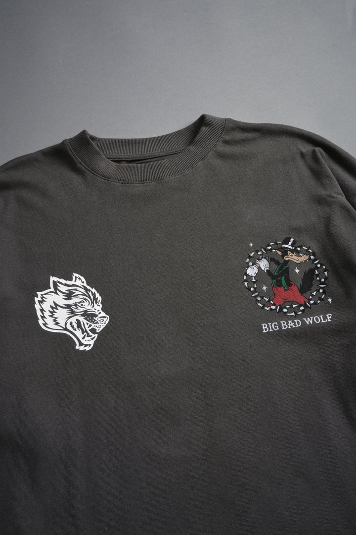 Big Bad Wolf Forever Premium Oversized Tee in Wolf Gray