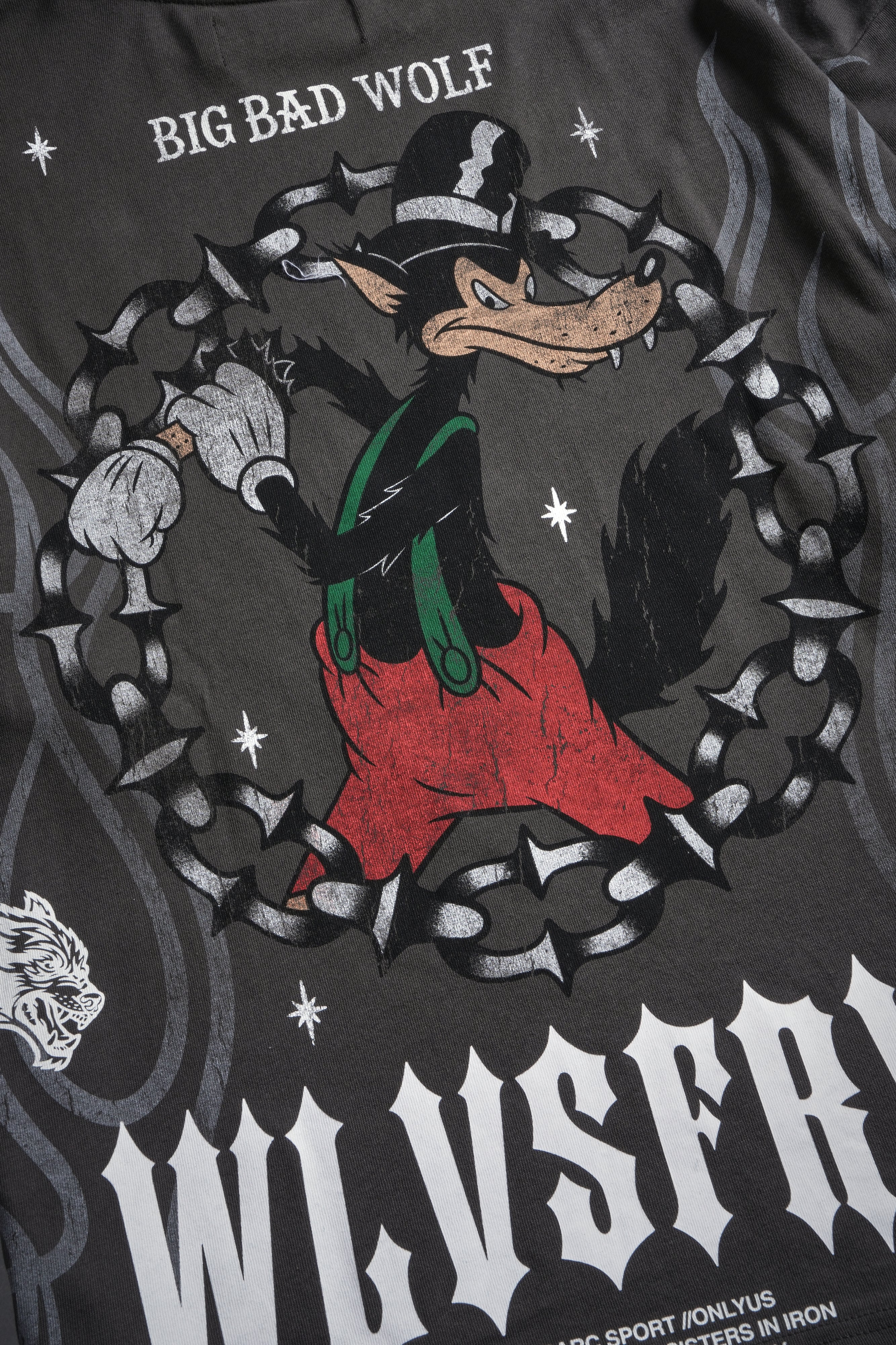 Big Bad Wolf Forever Premium Oversized Tee in Wolf Gray