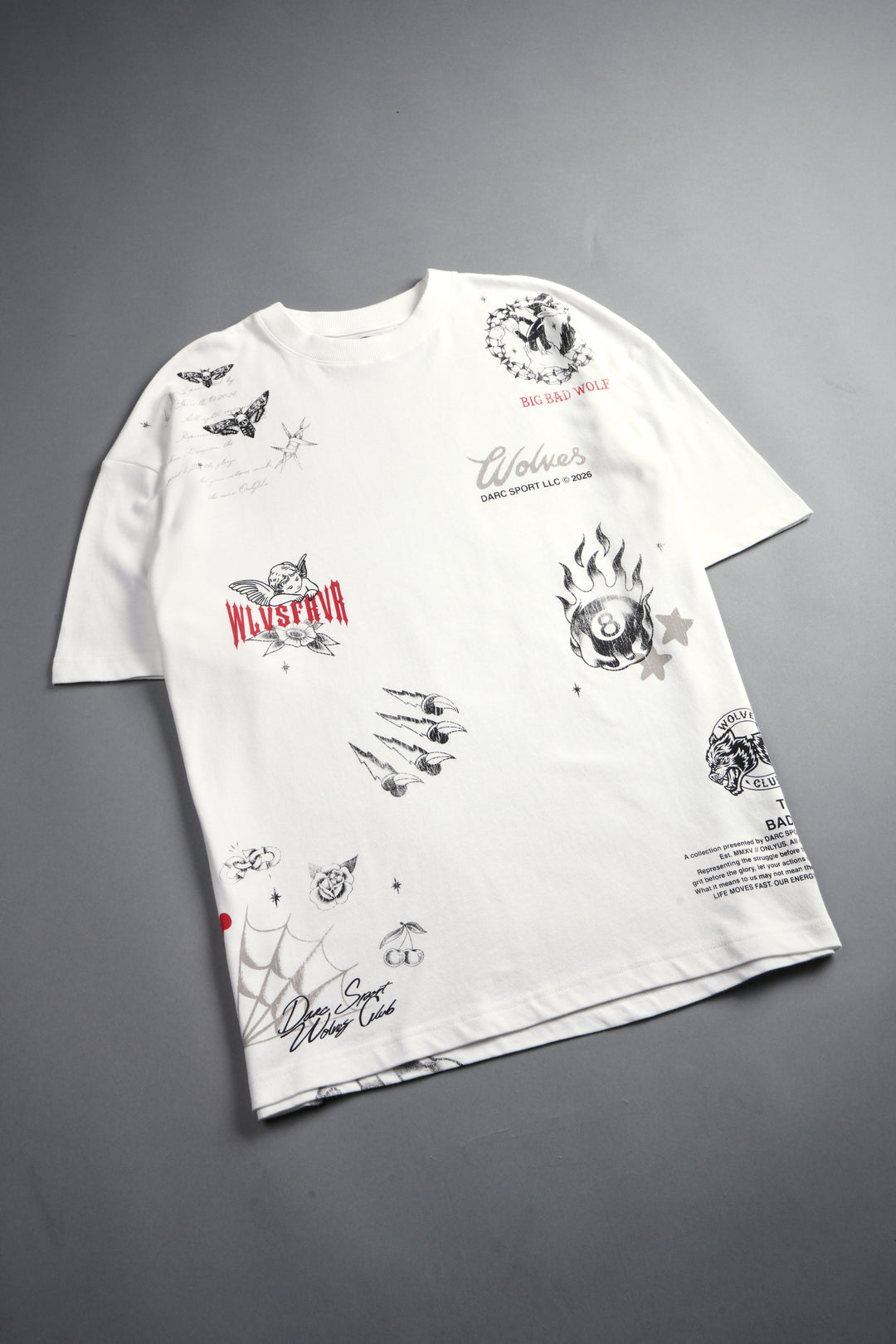 Big Bad Wolves Premium Oversized Tee in Cream