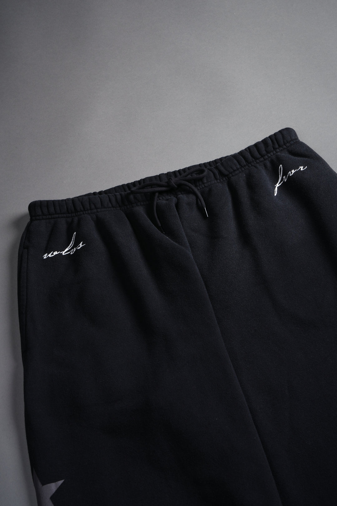 Wolf Star Lightweight Lounger Sweat Pants in Black Drift Wash