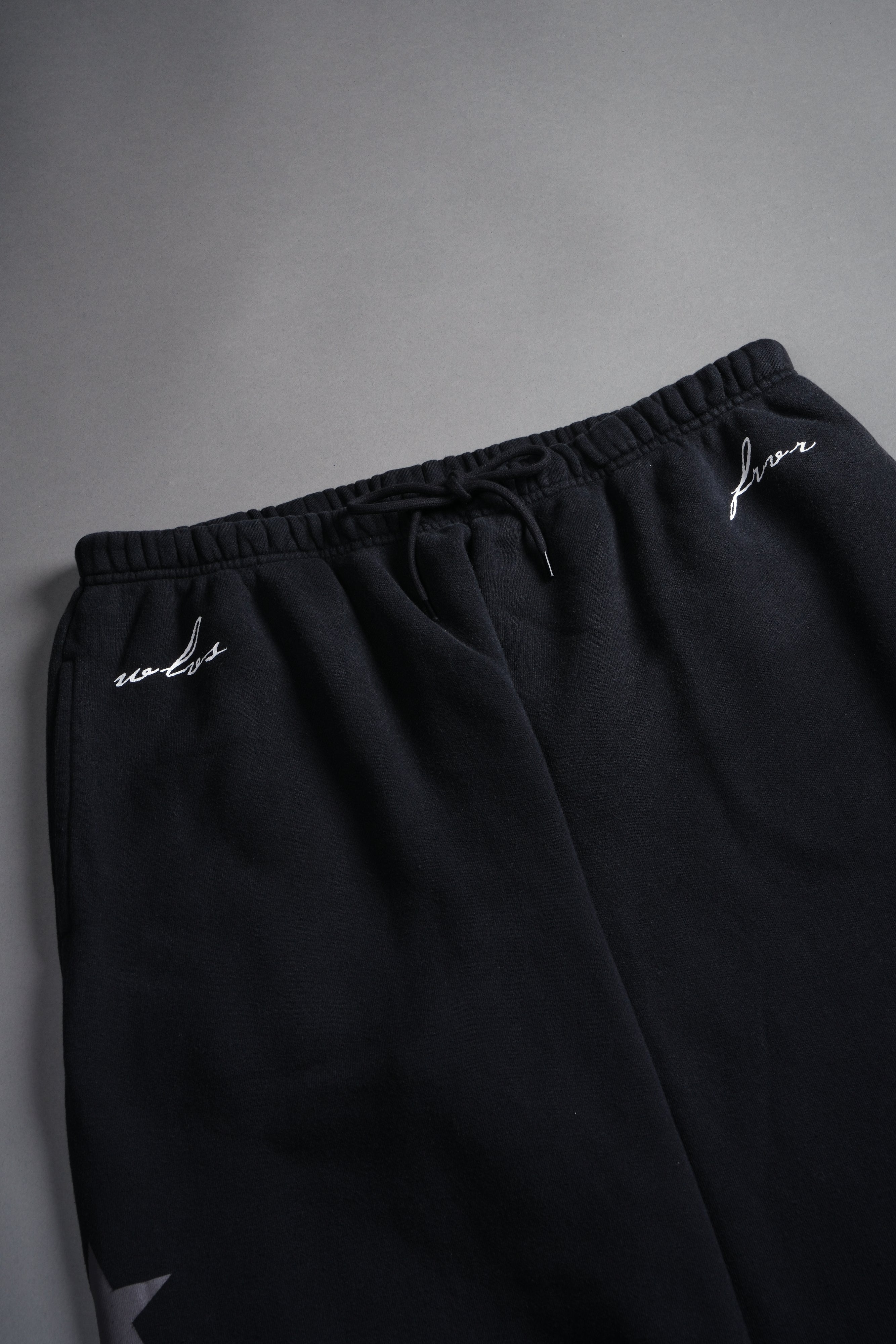 Wolf Star Lightweight Lounger Sweat Pants in Black Drift Wash