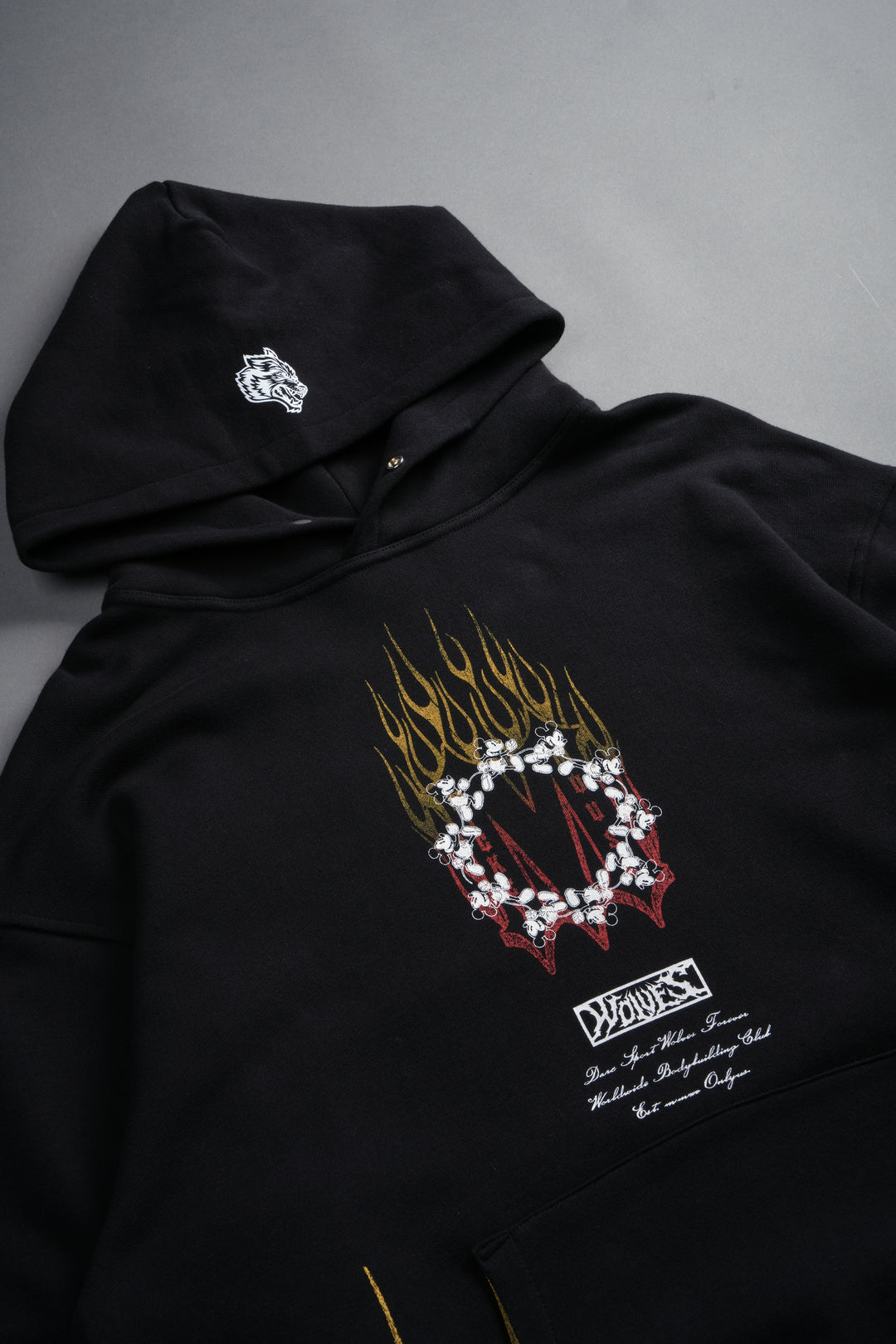 Mickey Forever Pierce Hoodie in Black