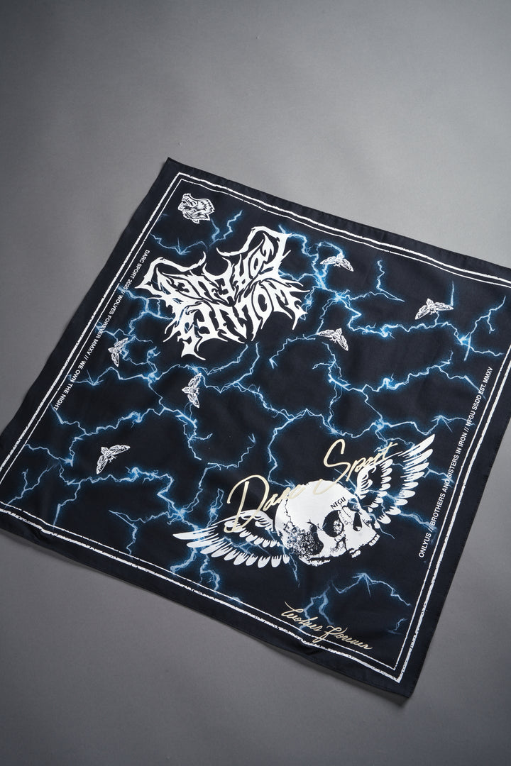 Wolves Lightning Bandana in Black