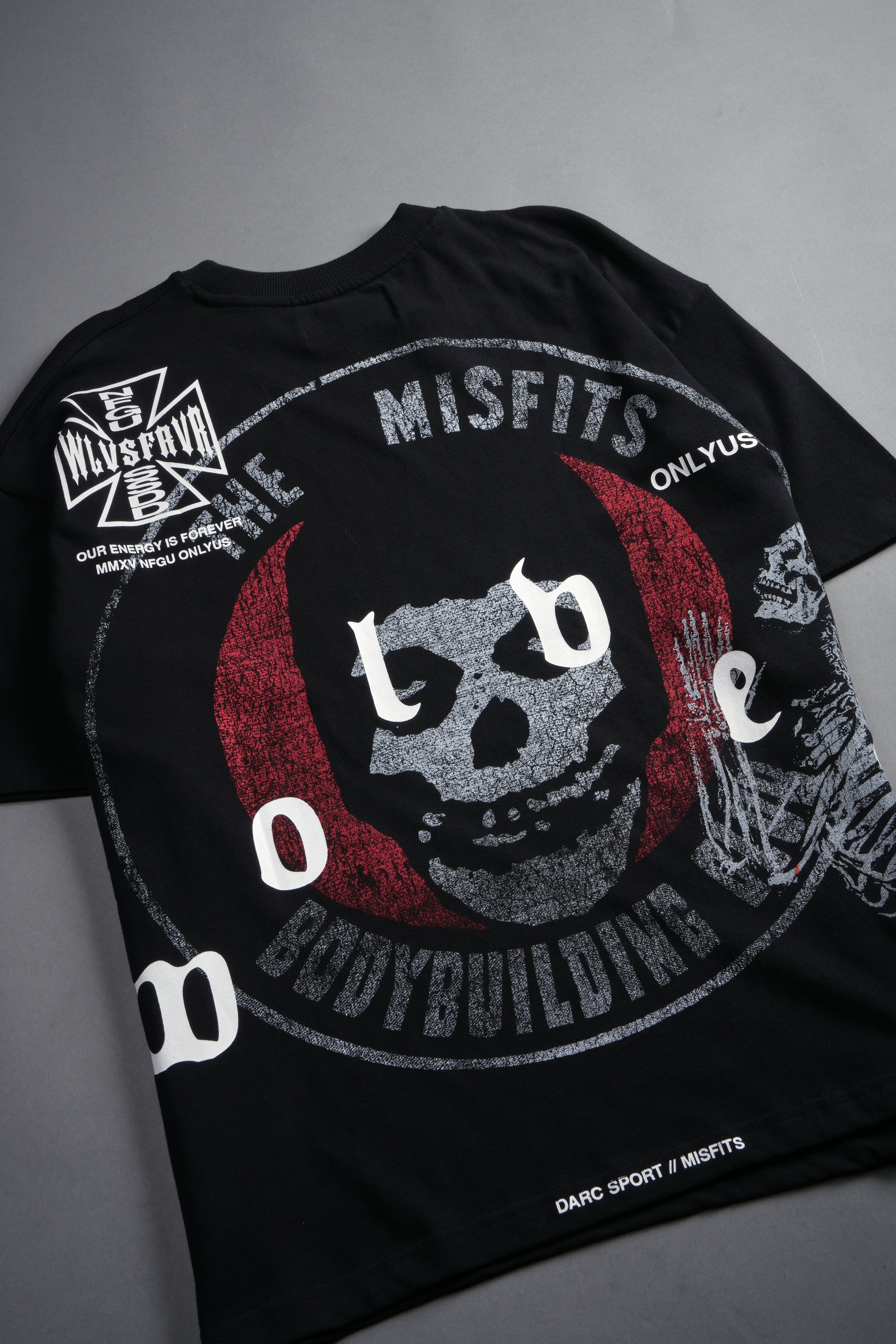 Bodybuilding Fiend Premium Oversized Tee in Black