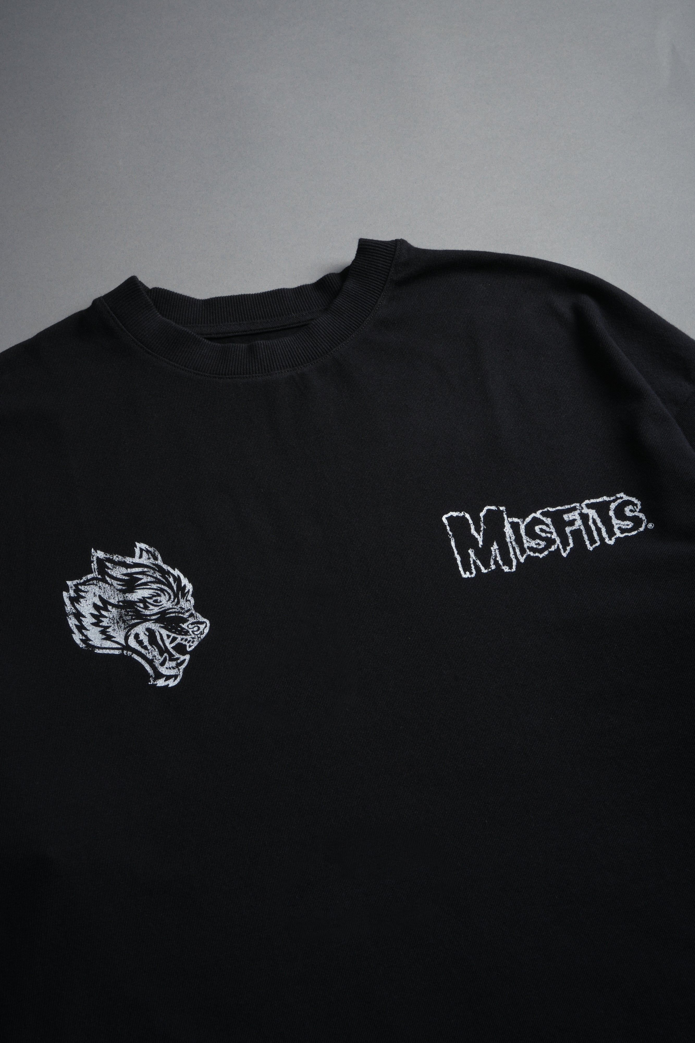 Misfits Premium Oversized Raw Hem Box Cut Tee in Black – DarcSport