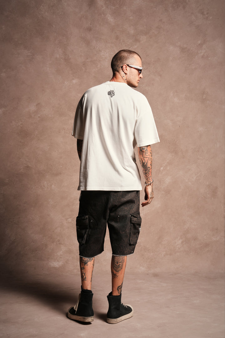 Mickey Mouse Hesh Premium Oversized Tee in Cream