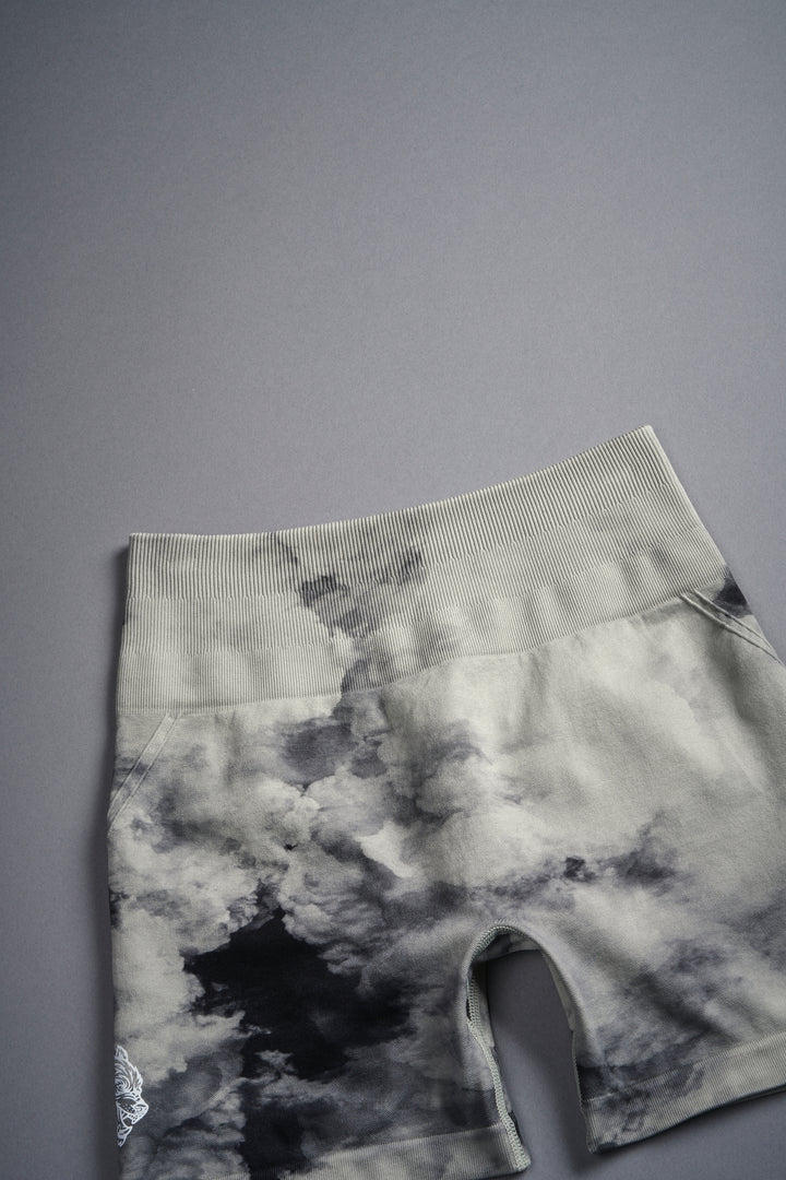 Dual Wolf Everson Seamless "Huxley" Shorts in Cactus Gray V2 Ghost Clouds