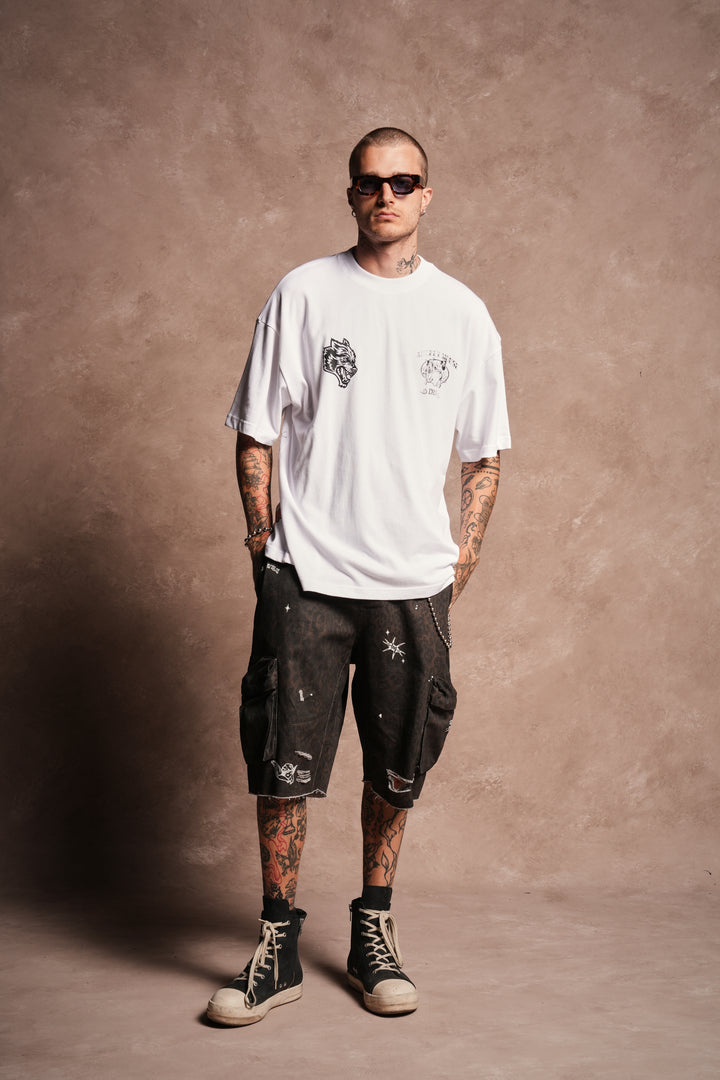Darc Flash Duke Cargo Shorts in Darc Brown Leopard