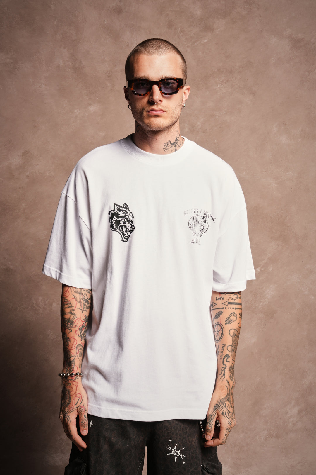 Sailor Wolves Premium Oversized Tee in White