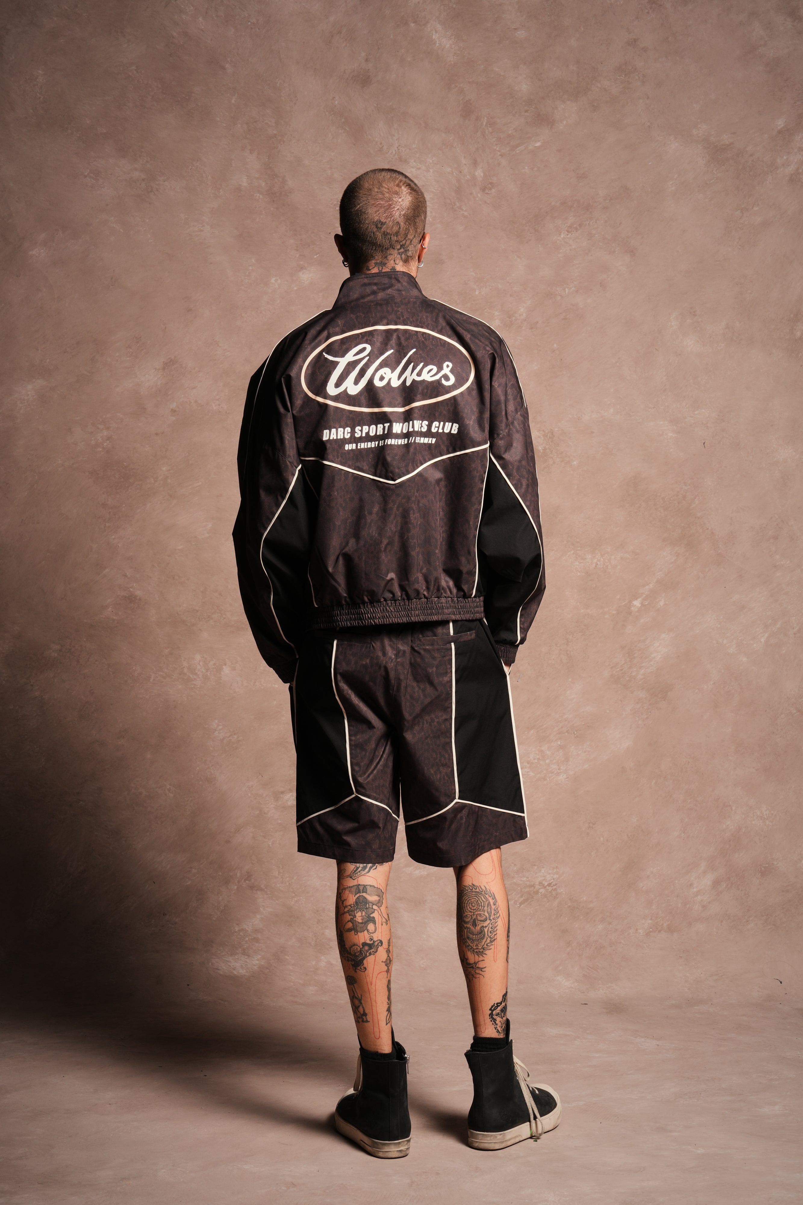 Wolves Energy Frvr Quinn Track Jacket in Darc Brown Leopard