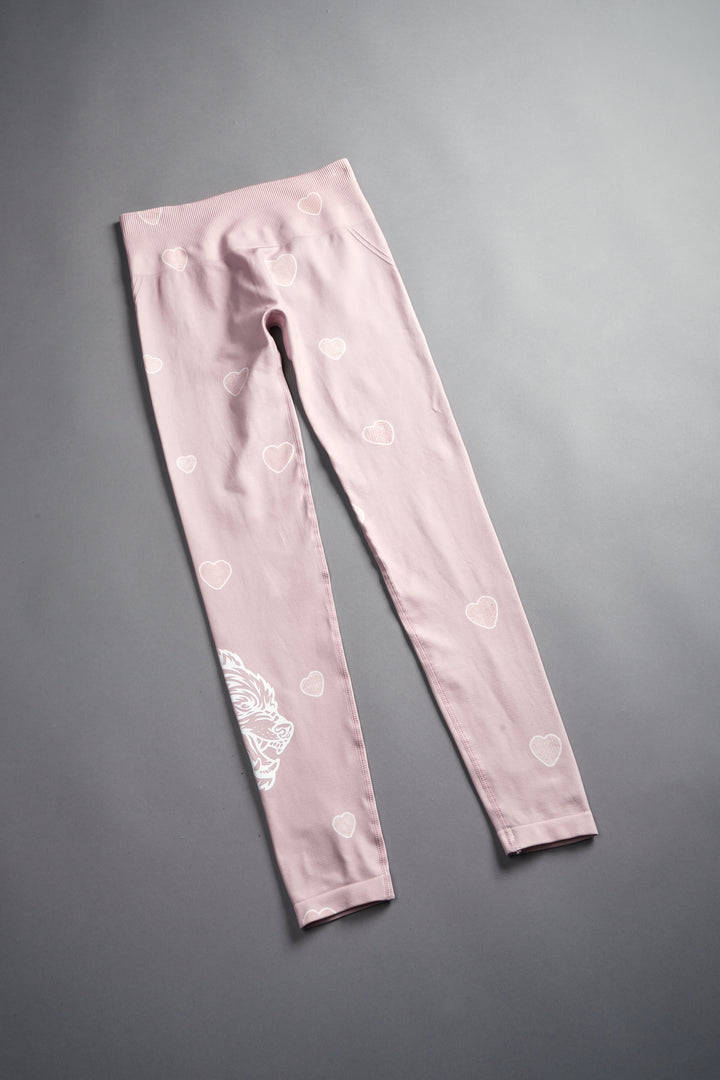 Her Energy "Everson" Huxley Scrunch Leggings in Heart Candy Blush Pink