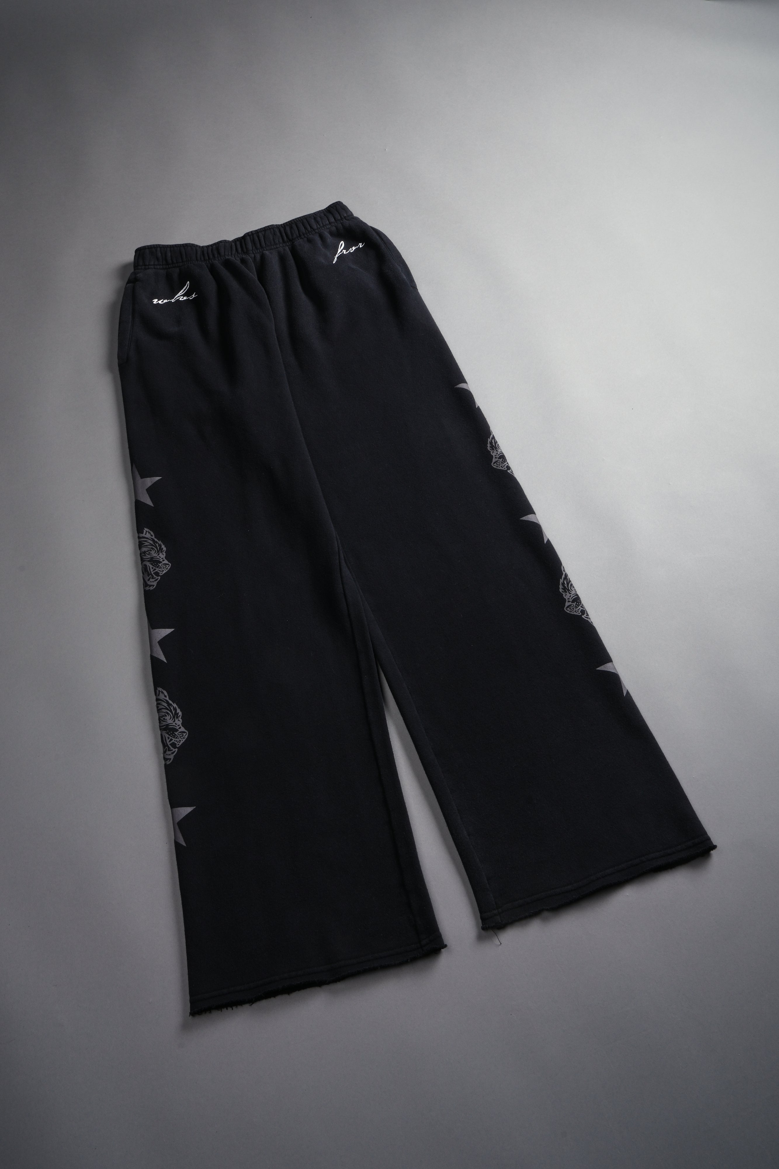Wolf Star Couture Sweats in Black Drift Wash