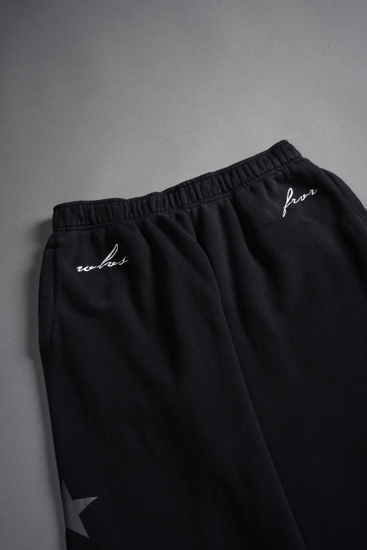 Wolf Star Couture Sweats in Black Drift Wash