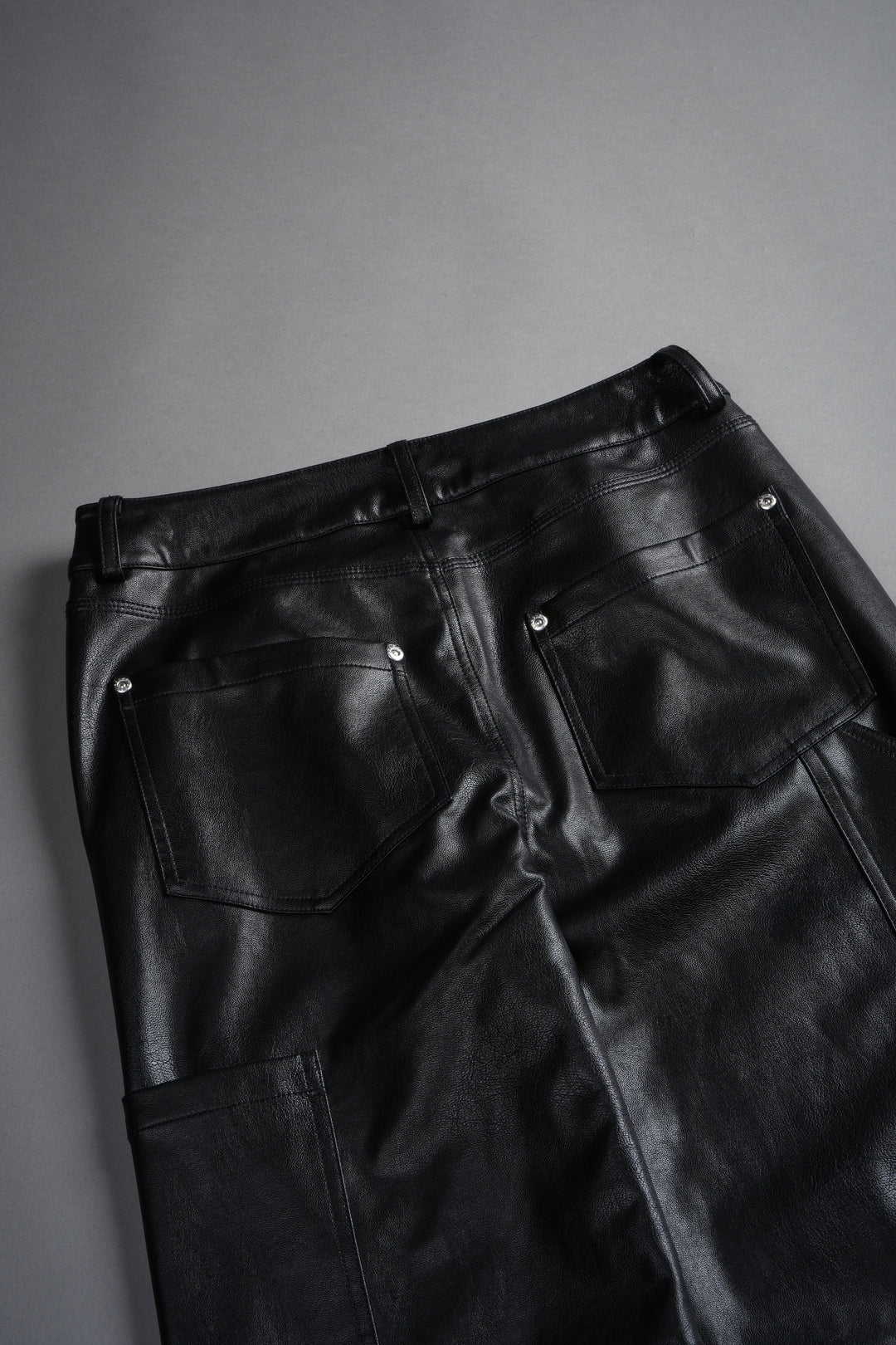 Wolf Chopper Ryder Faux Leather Pants in Black