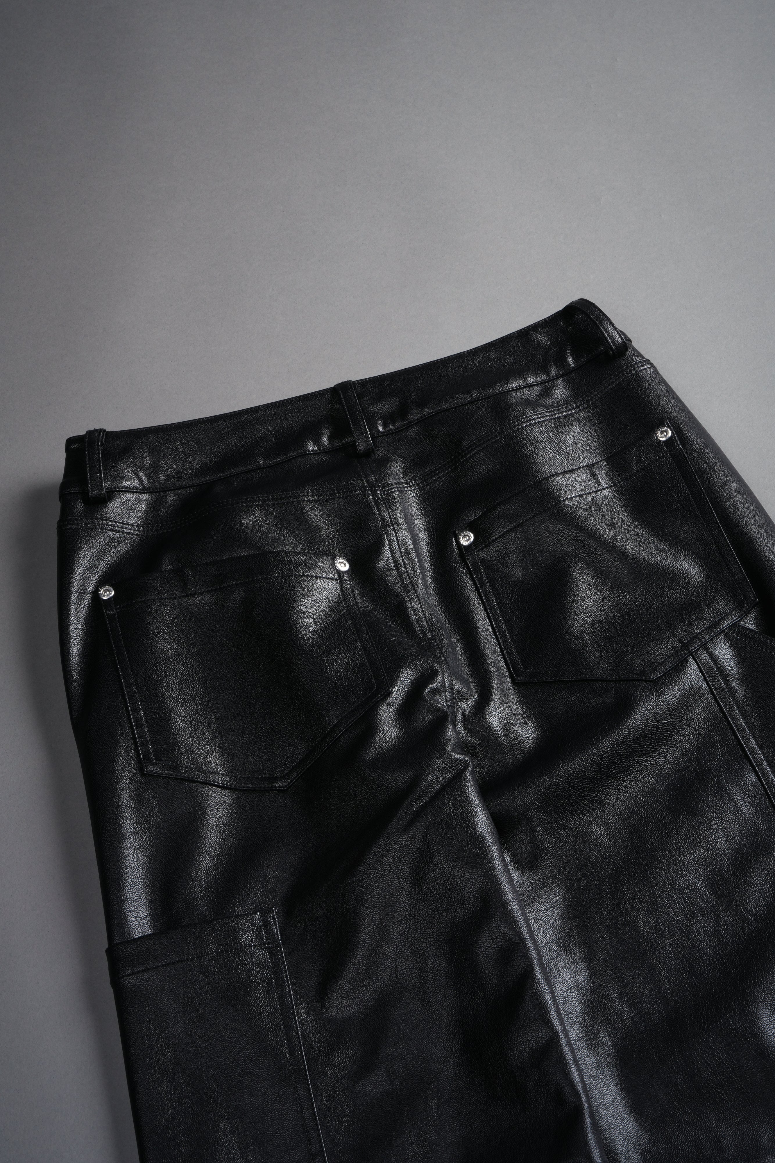 Wolf Chopper Ryder Faux Leather Pants in Black