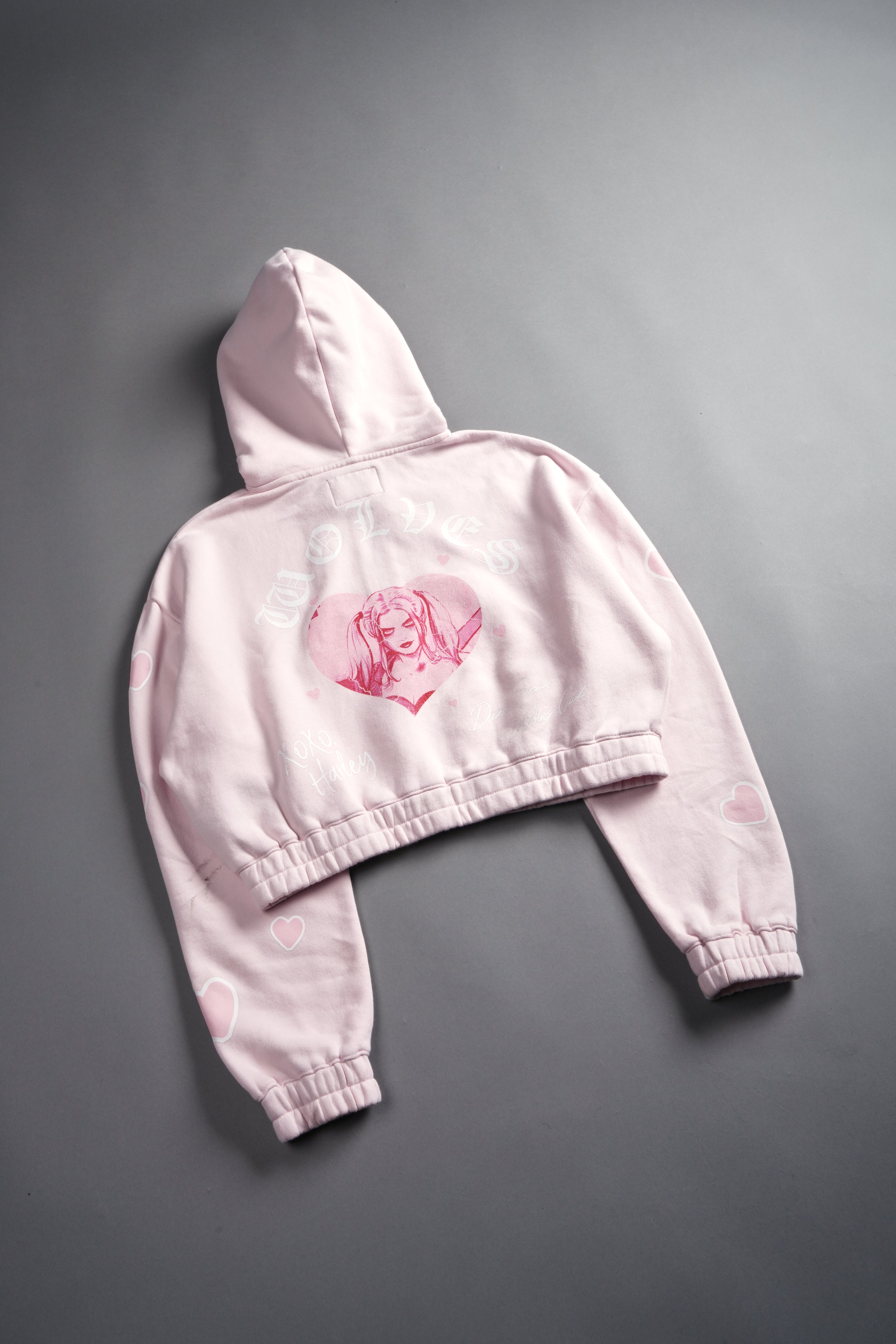 Her Energy "Chambers" (Cropped) Zip Hoodie in Blush Pink