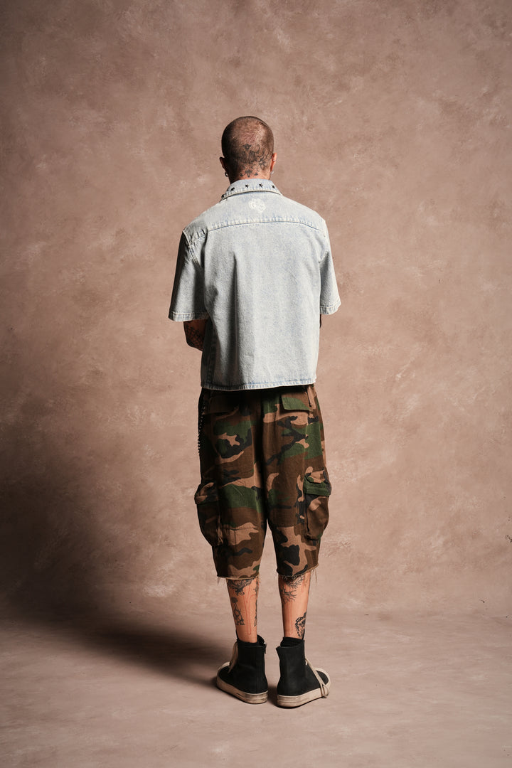 Hesh Rose Denim Vince Shirt in Light Wash
