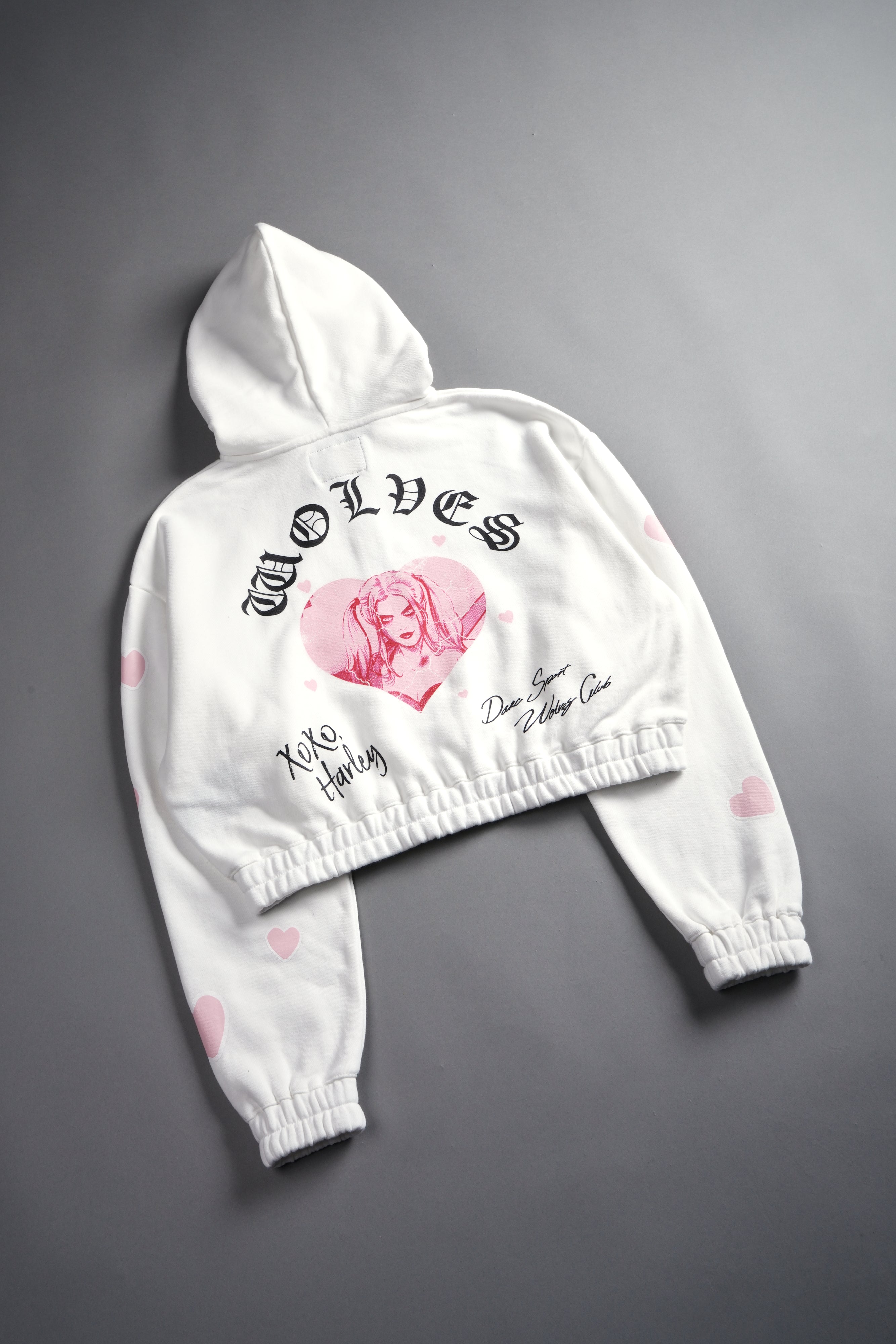 Her Energy "Chambers" (Cropped) Zip Hoodie in Cream