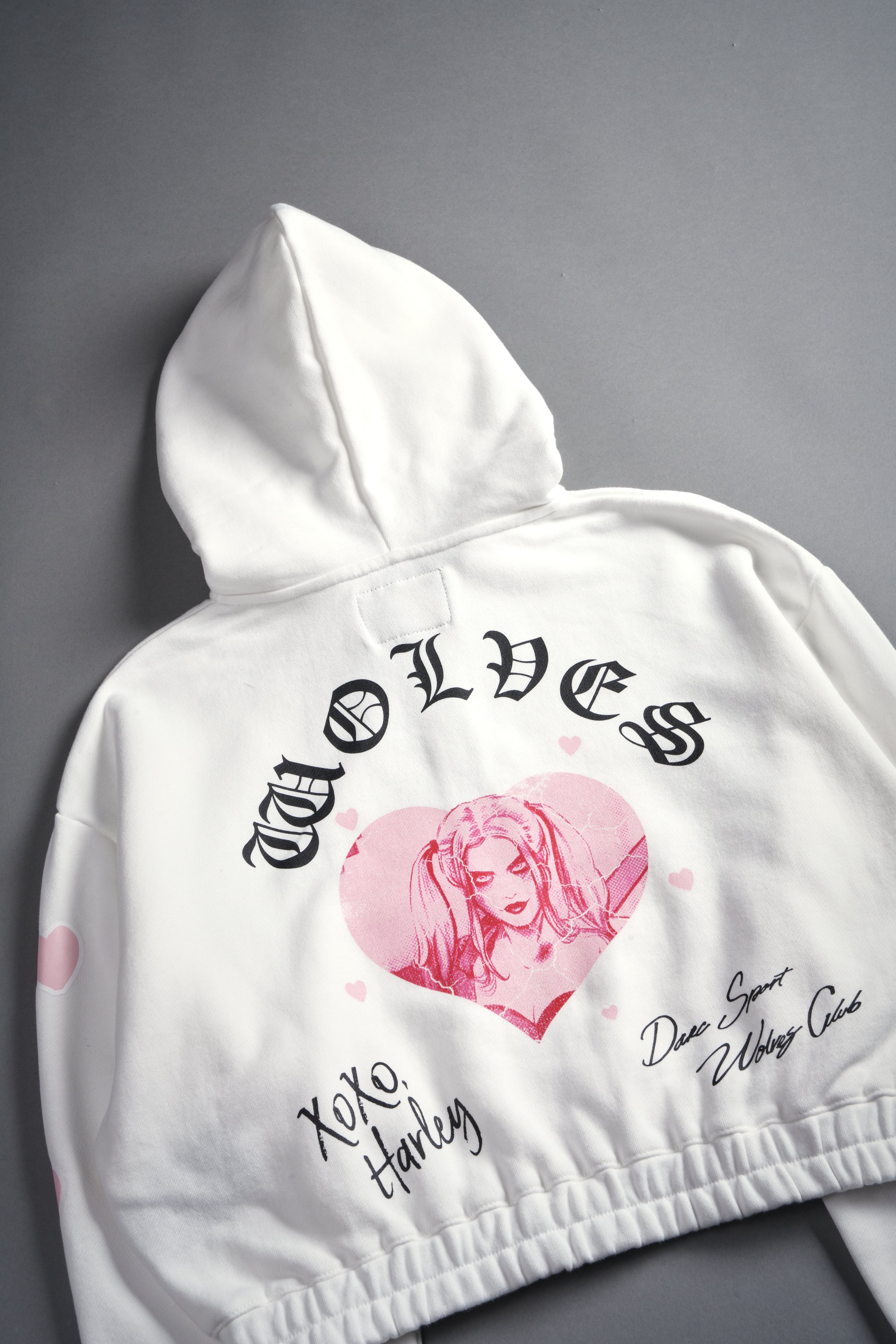 Her Energy "Chambers" (Cropped) Zip Hoodie in Cream