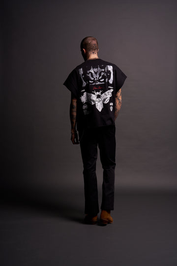 Maul And The Moth "Grunge" Cut Off Tee in Black