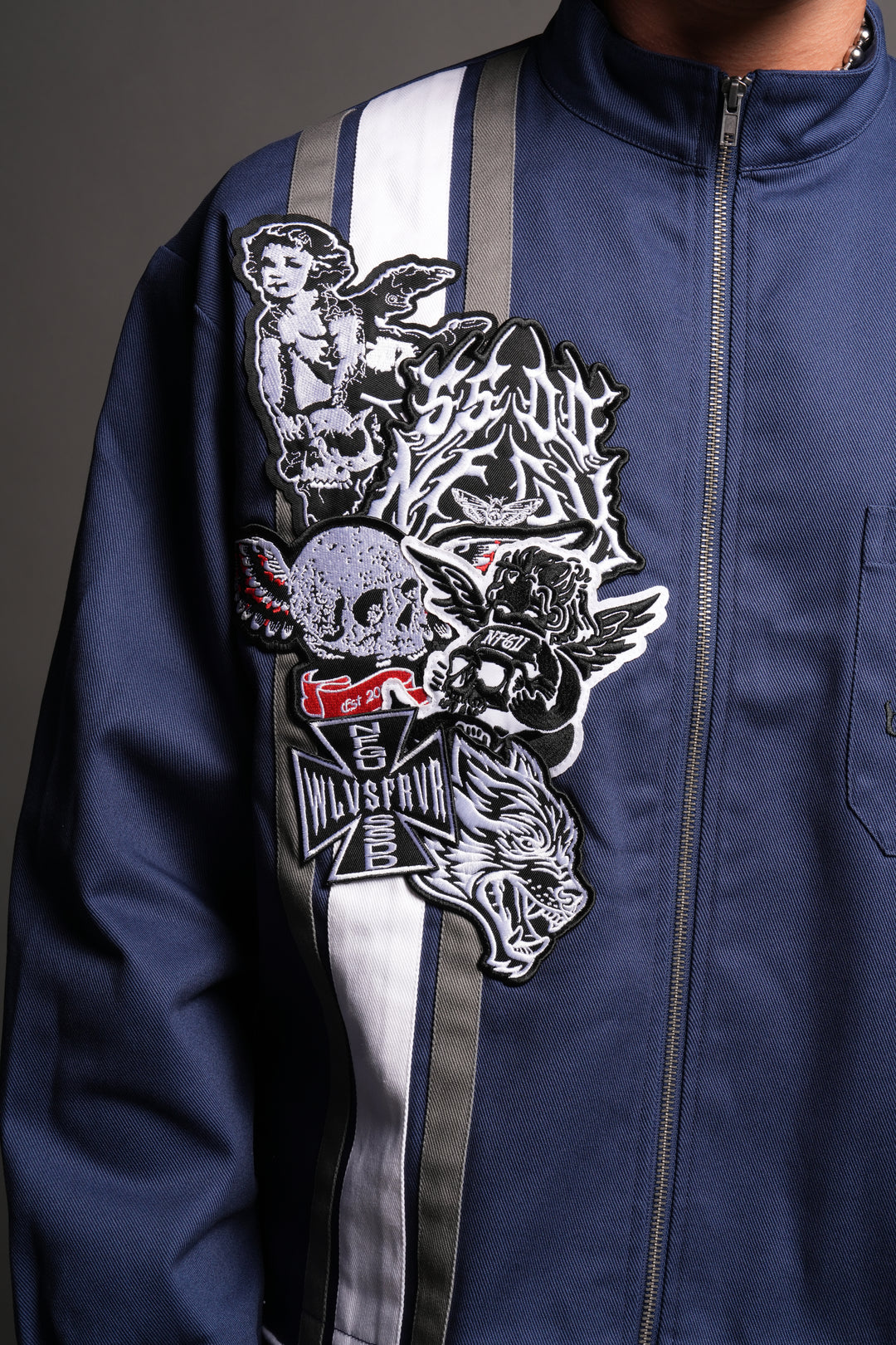 Fallen Virtues Shelby Jacket In Navy