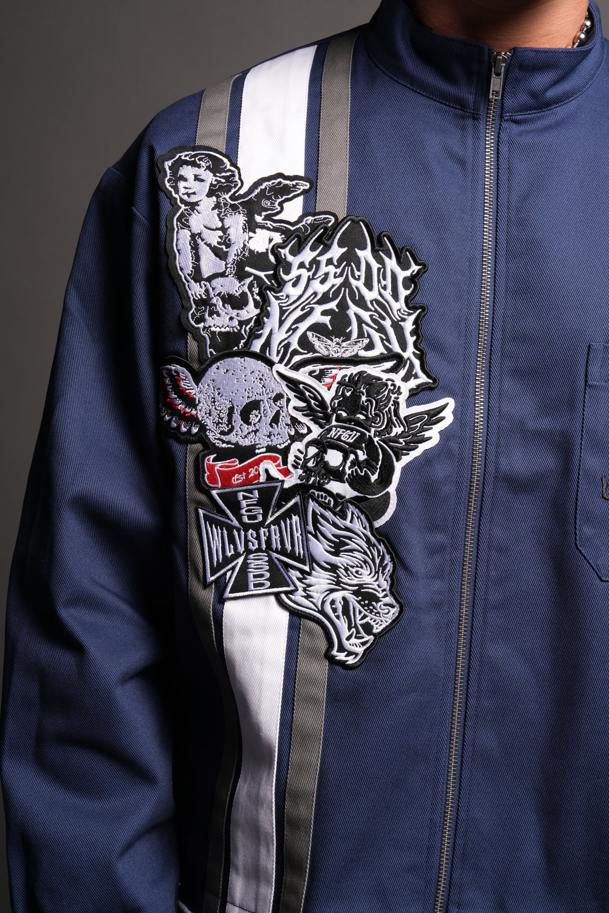 Fallen Virtues Shelby Jacket In Navy