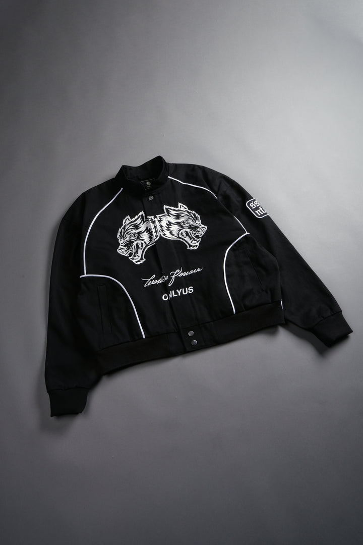 IYKYK Grit Road Racing Jacket in Black/White