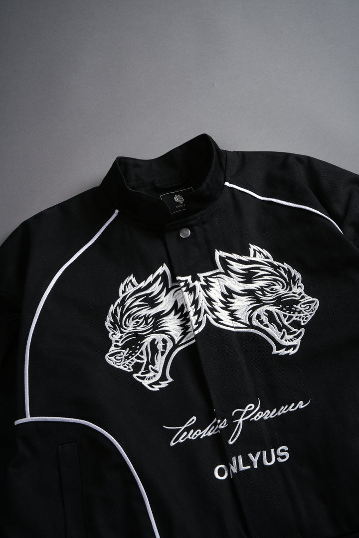 IYKYK Grit Road Racing Jacket in Black/White