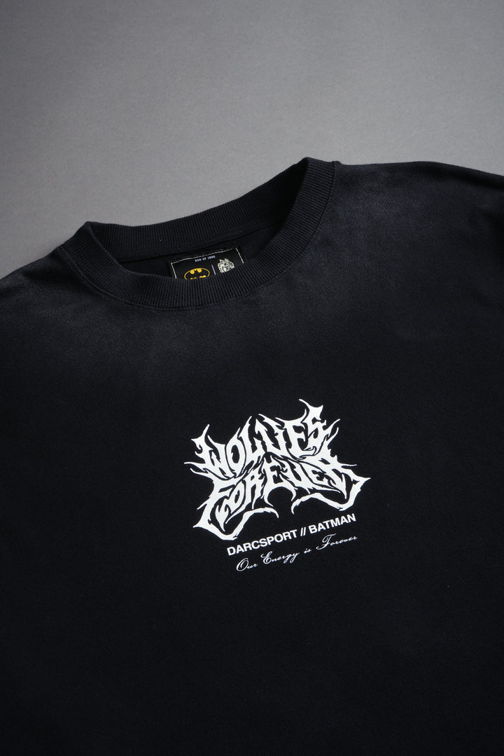 Born in the Shadows "Premium" Oversized Tee in Black Drift Wash