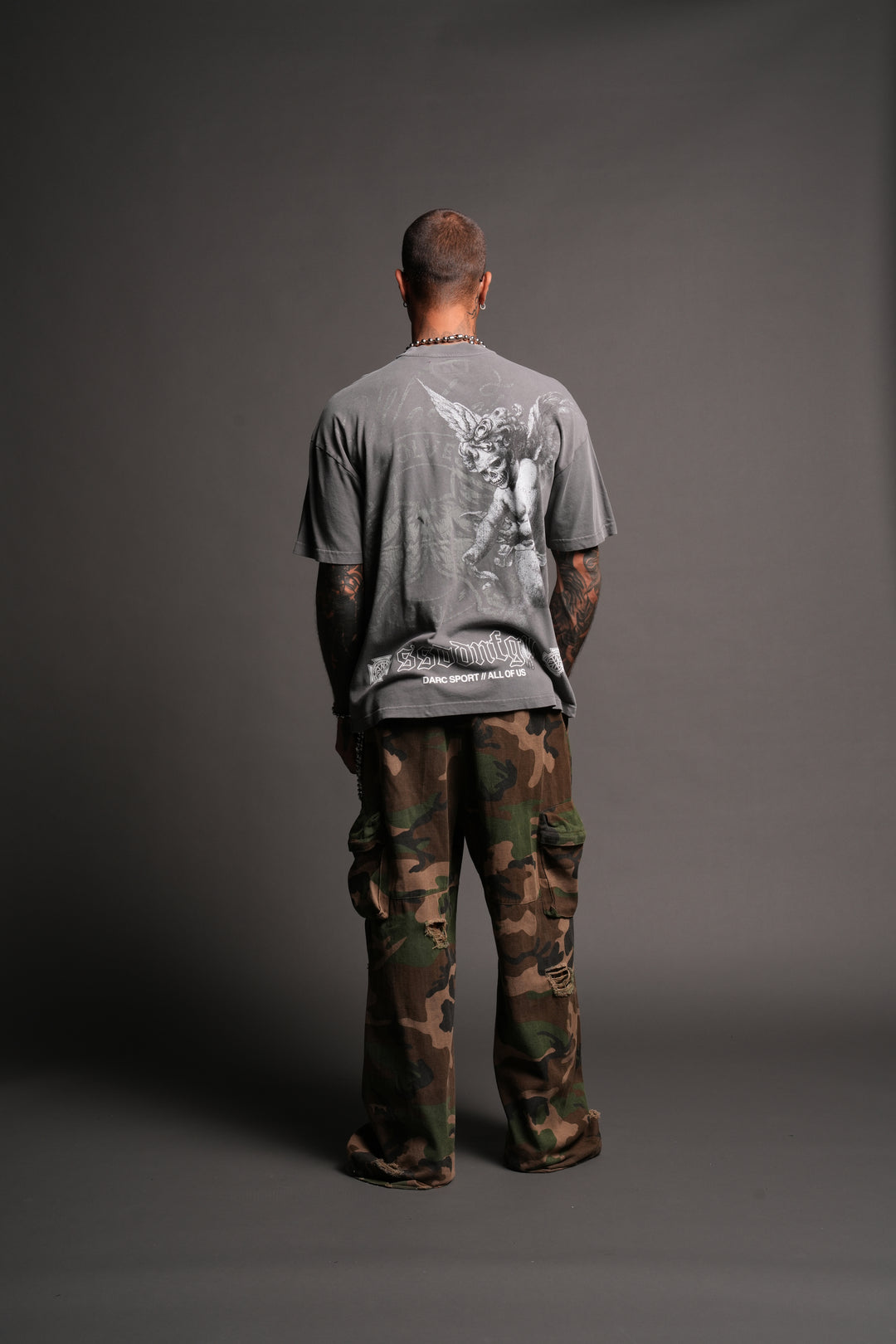 All Of Us 1 Of 500 Premium Oversized Tee In Slate Gray