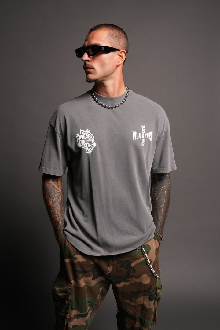 All Of Us 1 Of 500 Premium Oversized Tee In Slate Gray