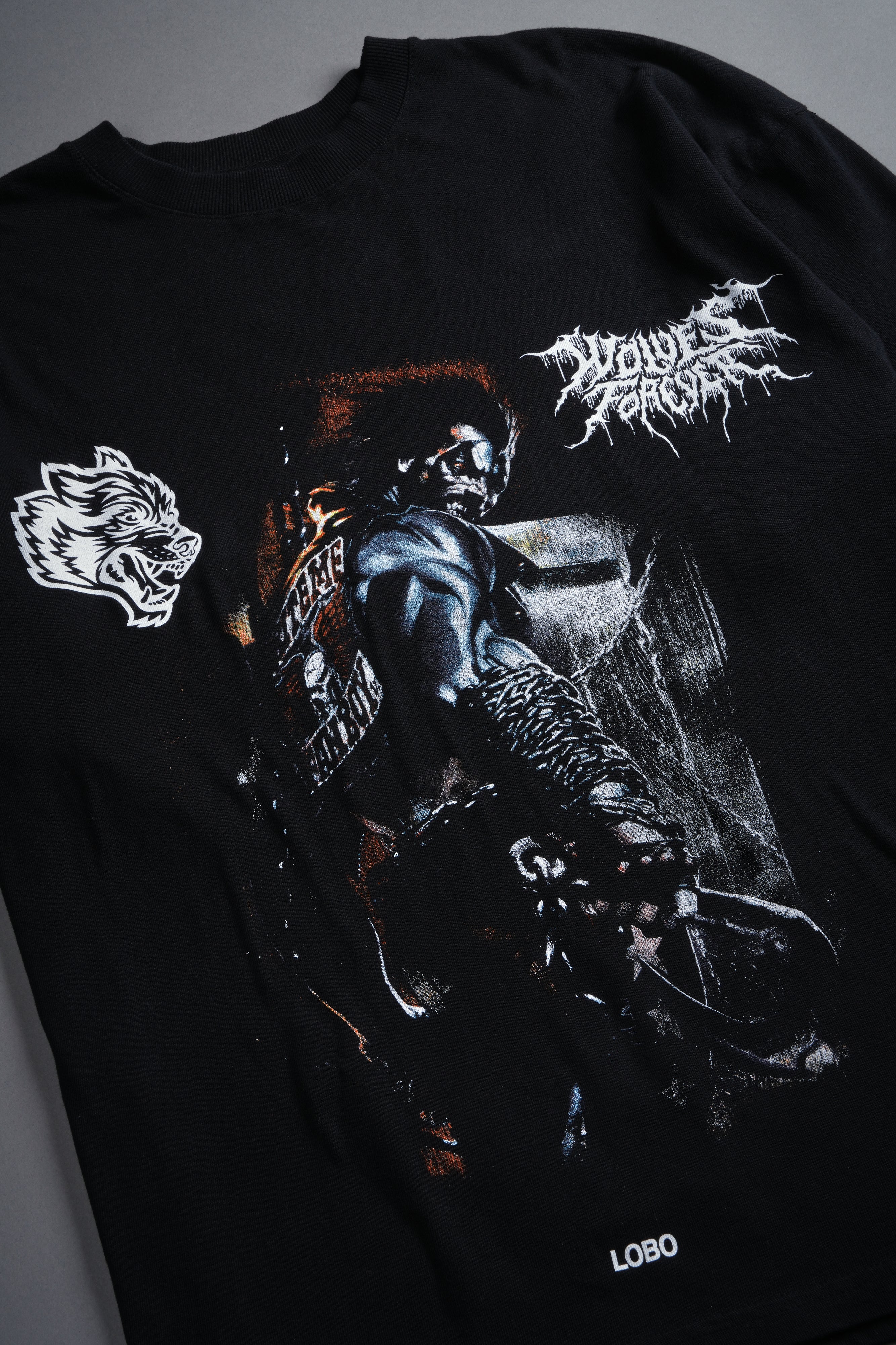 Lobo "Premium" Oversized Tee in Black