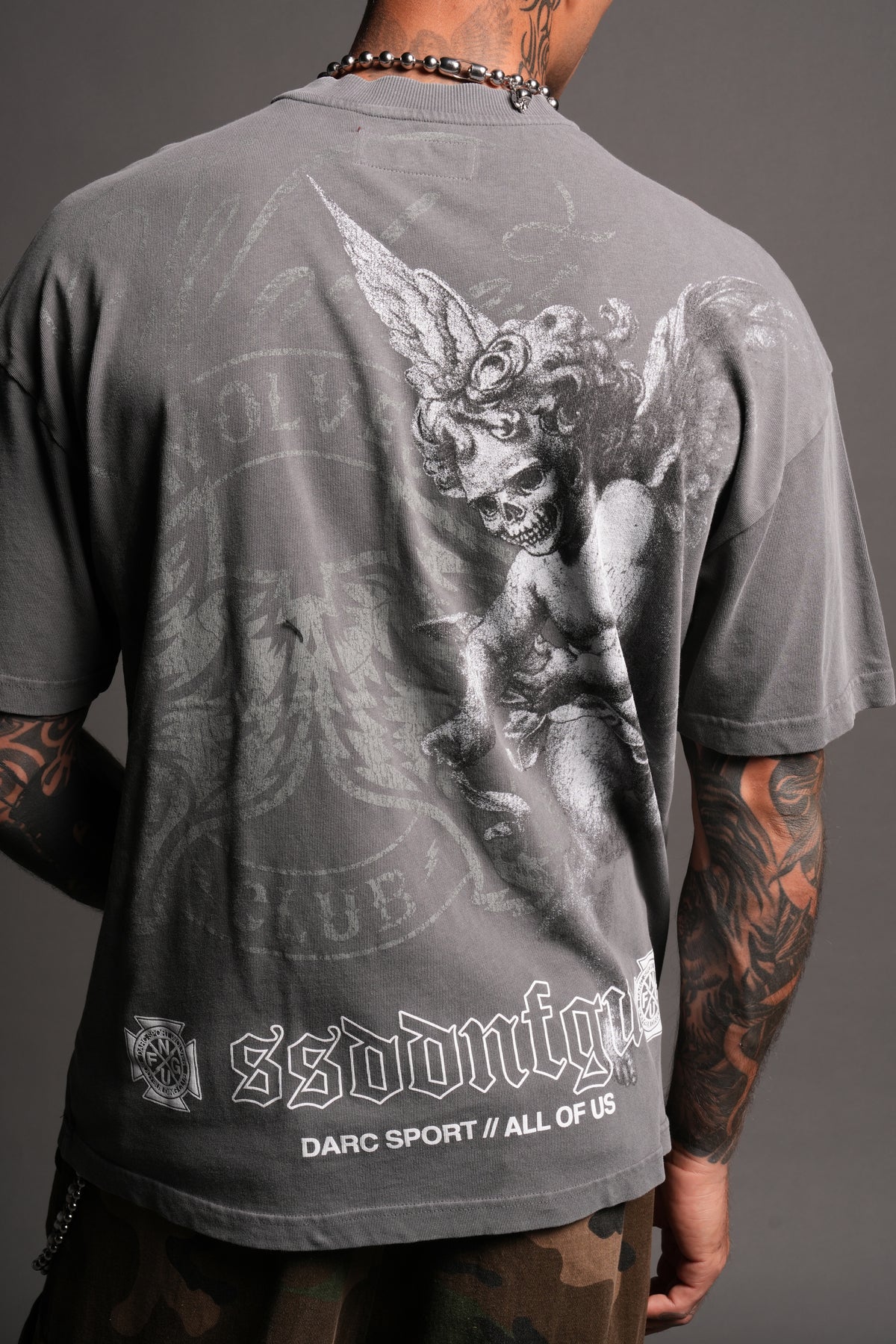 All Of Us 1 Of 500 Premium Oversized Tee In Slate Gray
