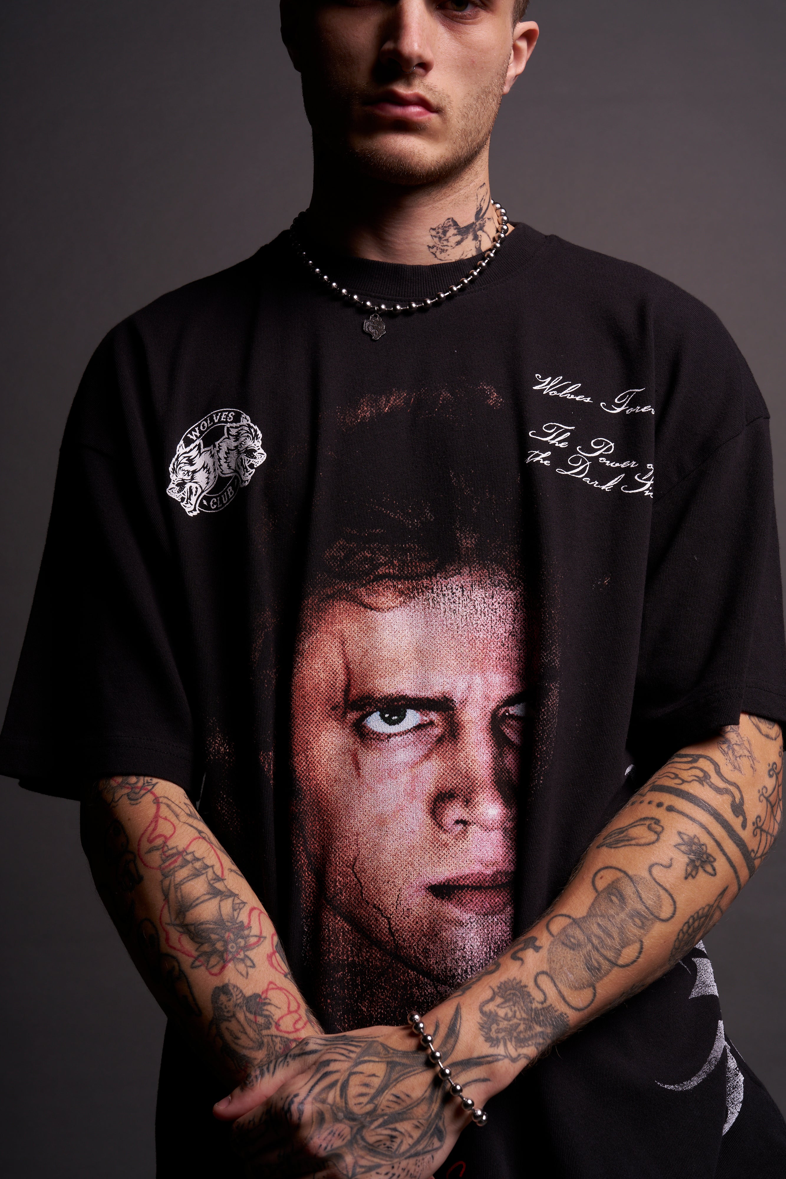 Jedi Knight "Side By Side" Oversized Tee in Black